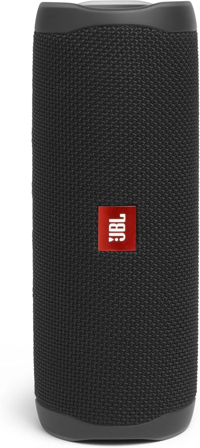 اسپیکر بی سیم قابل حمل JBL Flip 5، بیس قدرتمند و فراگیر، خروجی صدای بالا، صدای بلند JBL Signature، باتری 12 ساعته، ضد آب IPX7، دارای Partyboost، بدنه لاستیکی بادوام - مشکی، JBLFLIP5BLK