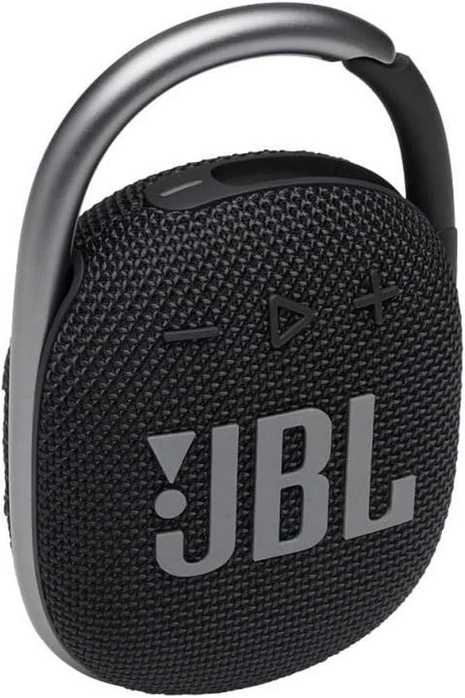 اسپیکر بلوتوثی قابل حمل JBL Clip 4، باتری 10 ساعته، مشکی، JBLCLIP4BLK (بازسازی شده) اسپیکر بلوتوثی قابل حمل JBL Clip 4، باتری 10 ساعته، مشکی، JBLCLIP4BLK (بازسازی شده)