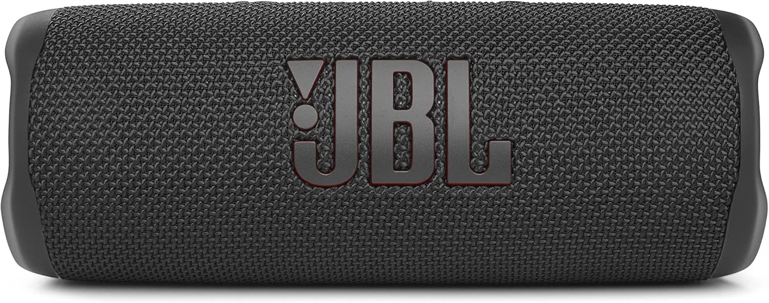 اسپیکر قابل حمل JBL Flip 6 با استاندارد IP67 ضد آب، صدای حرفه ای اصلی و جسورانه، اسپیکر 2 طرفه، صدای قدرتمند و بیس عمیق، 12 ساعت عمر باتری، محافظت از شارژ ایمن USB-C - مشکی، JBLFLIP6BLK