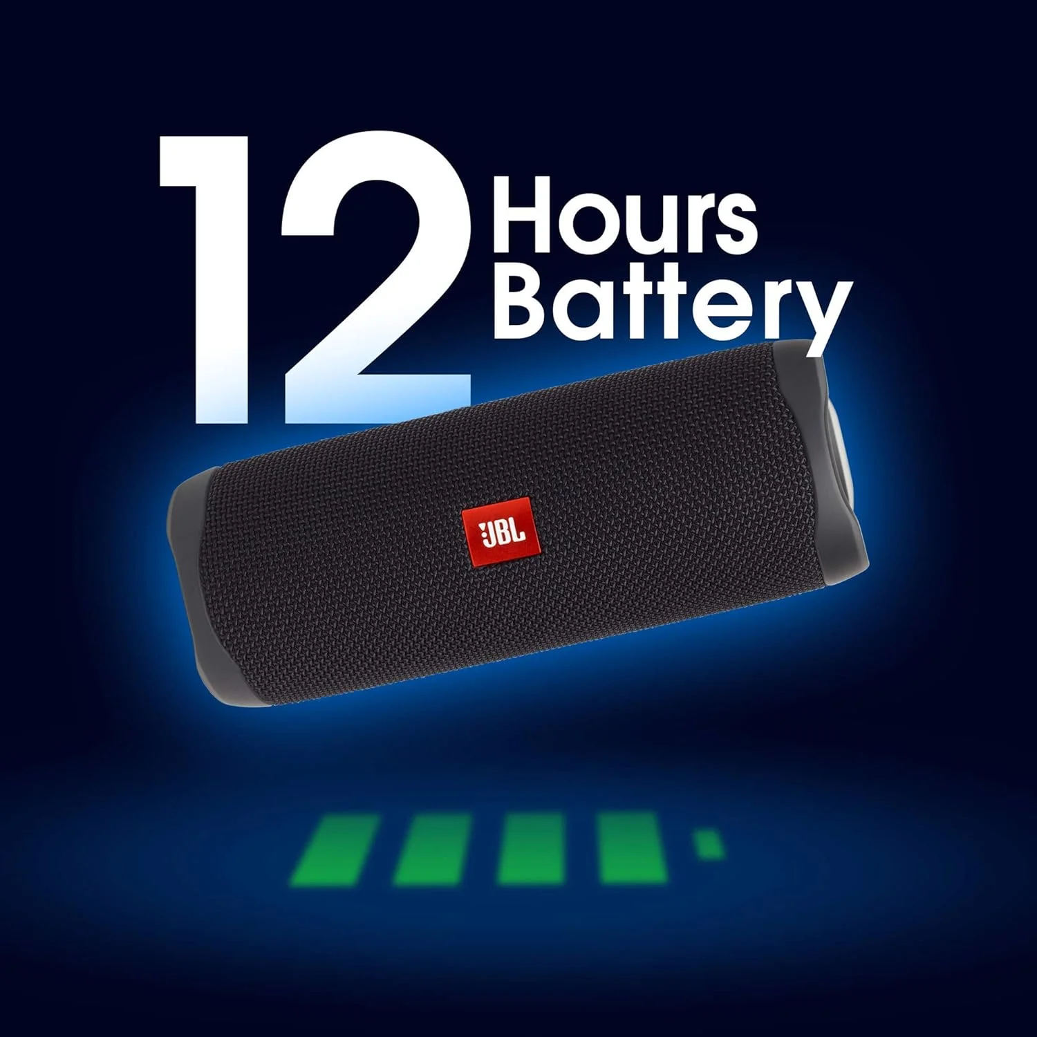 اسپیکر بی سیم قابل حمل JBL Flip 5، بیس قدرتمند و فراگیر، خروجی صدای بالا، صدای بلند JBL Signature، باتری 12 ساعته، ضد آب IPX7، دارای Partyboost، بدنه لاستیکی بادوام - مشکی، JBLFLIP5BLK