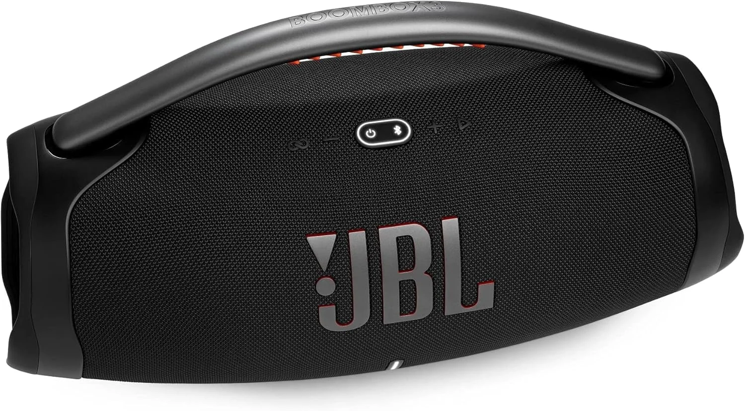 اسپیکر قابل حمل JBL Boombox 3، صدای حرفه ای امضای عظیم، بیس هیولایی، باتری 24 ساعته، ضد گرد و غبار و ضد آب IP67، دارای Partyboost، دسته گریپ، پخش بلوتوث - مشکی، JBLBOOMBOX3BLKUK اسپیکر قابل حمل JBL Boombox 3، صدای حرفه ای امضای عظیم، بیس هیولایی، باتری 24 ساعته، ضد گرد و غبار و ضد آب IP67، دارای Partyboost، دسته گریپ، پخش بلوتوث - مشکی، JBLBOOMBOX3BLKUK