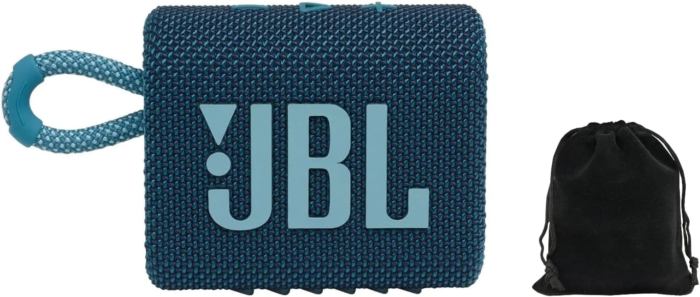 اسپیکر بلوتوثی قابل حمل JBL Go 3 - ضد آب و گرد و غبار - آبی - به همراه کیف نگهداری اسپیکر بلوتوثی قابل حمل JBL Go 3 - ضد آب و گرد و غبار - آبی - به همراه کیف نگهداری