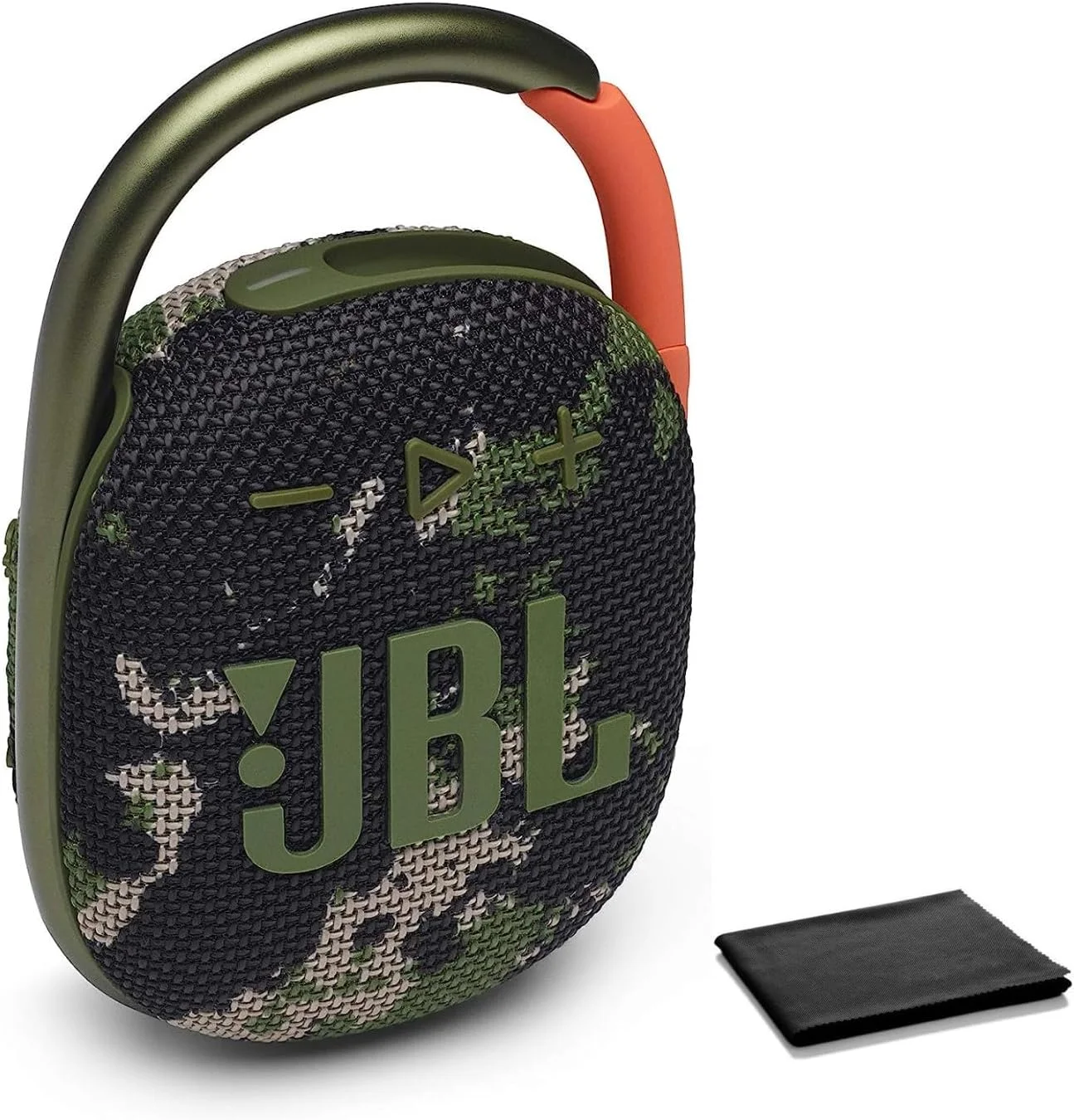 اسپیکر بلوتوثی قابل حمل JBL Clip 4 - ضد آب و ضد گرد و غبار IP67، مینی اسپیکر بلوتوثی برای مسافرت، فضای باز و خانه، (Squad)، به همراه دستمال تمیز کننده اسپیکر بلوتوثی قابل حمل JBL Clip 4 - ضد آب و ضد گرد و غبار IP67، مینی اسپیکر بلوتوثی برای مسافرت، فضای باز و خانه، (Squad)، به همراه دستمال تمیز کننده