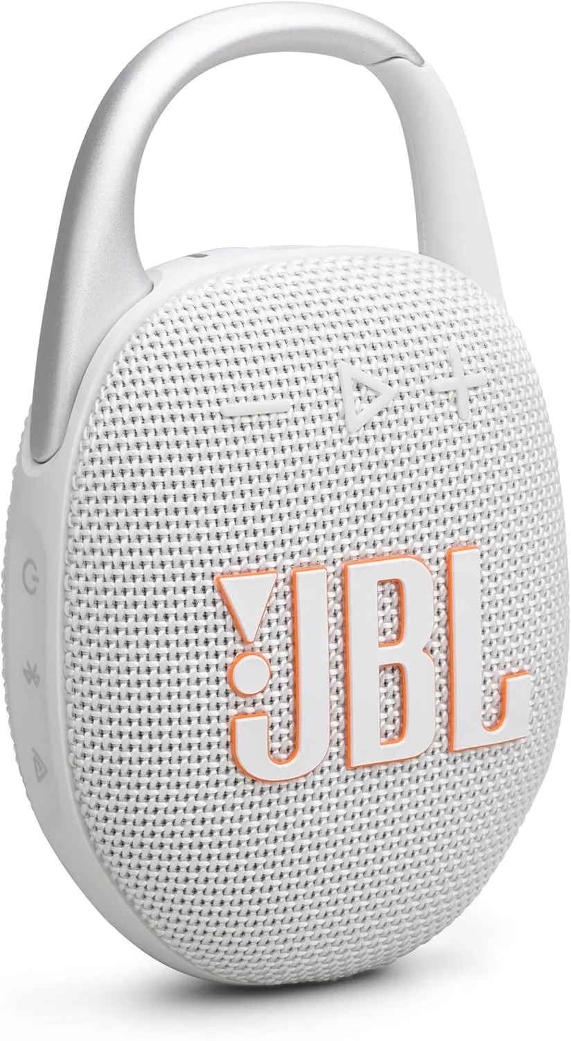 اسپیکر بلوتوثی فوق قابل حمل، ضد آب و ضد گرد و غبار JBL Clip 5، صدای حرفه ای بزرگ با بیس قوی، کارابین یکپارچه، تا 12 ساعت پخش، ساخته شده تا حدی با مواد بازیافتی (سفید) اسپیکر بلوتوثی فوق قابل حمل، ضد آب و ضد گرد و غبار JBL Clip 5، صدای حرفه ای بزرگ با بیس قوی، کارابین یکپارچه، تا 12 ساعت پخش، ساخته شده تا حدی با مواد بازیافتی (سفید)