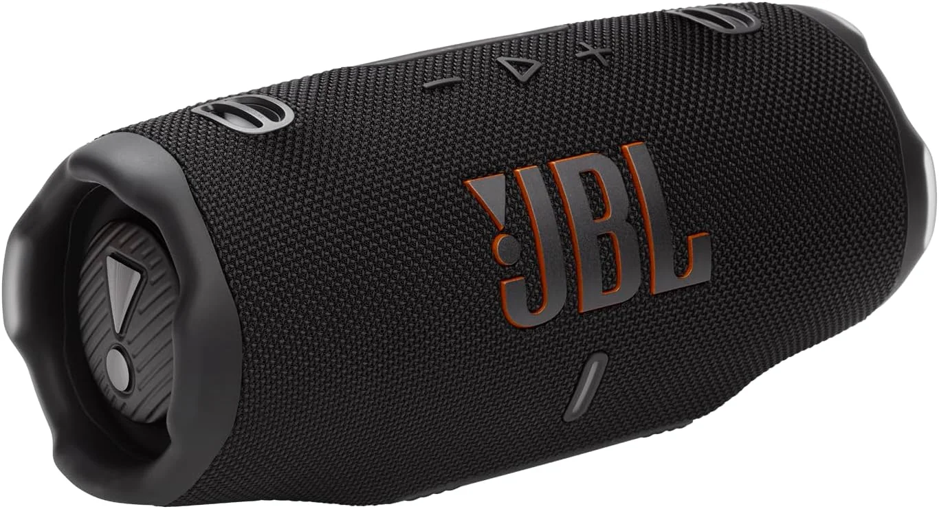 JBL Charge 6 – اسپیکر بلوتوثی قابل حمل ضد آب با پاوربانک و Auracast، 28 ساعت پخش، شارژ سریع، طراحی مقاوم در برابر افتادن، صدای قدرتمند – مشکی. JBL Charge 6 – اسپیکر بلوتوثی قابل حمل ضد آب با پاوربانک و Auracast، 28 ساعت پخش، شارژ سریع، طراحی مقاوم در برابر افتادن، صدای قدرتمند – مشکی.