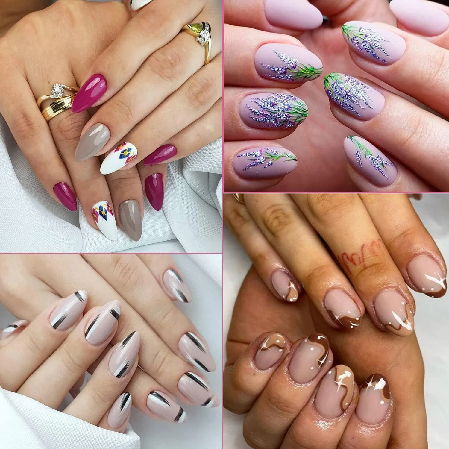 نک ناخن مصنوعی بادامی کوتاه هاتولاو، 504 عدد، پوشش کامل، نک ناخن ژلی بادامی نرم، ناخن های بادامی کوتاه از پیش شکل داده شده، نک ناخن اکریلیک ژلی بادامی کوتاه، ناخن های مصنوعی برای اکستنشن ناخن، 10 سایز