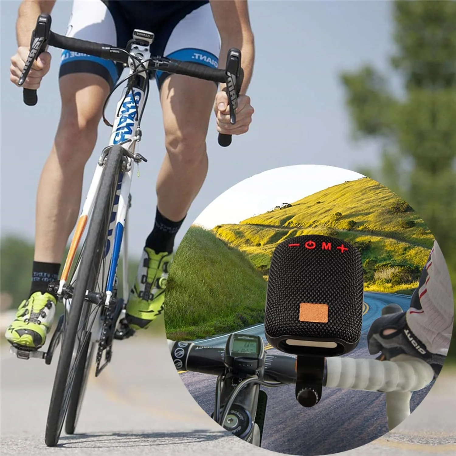 اسپیکر بلوتوث قابل حمل، اسپیکر برای دوچرخه، مینی اسپیکر ضد آب و ضد گرد و غبار IPX 5، بلوتوث 5.3 و 3 ساعت پخش، اسپیکر بی سیم دوچرخه با صدای بلند برای سواری، پیاده روی و کمپینگ