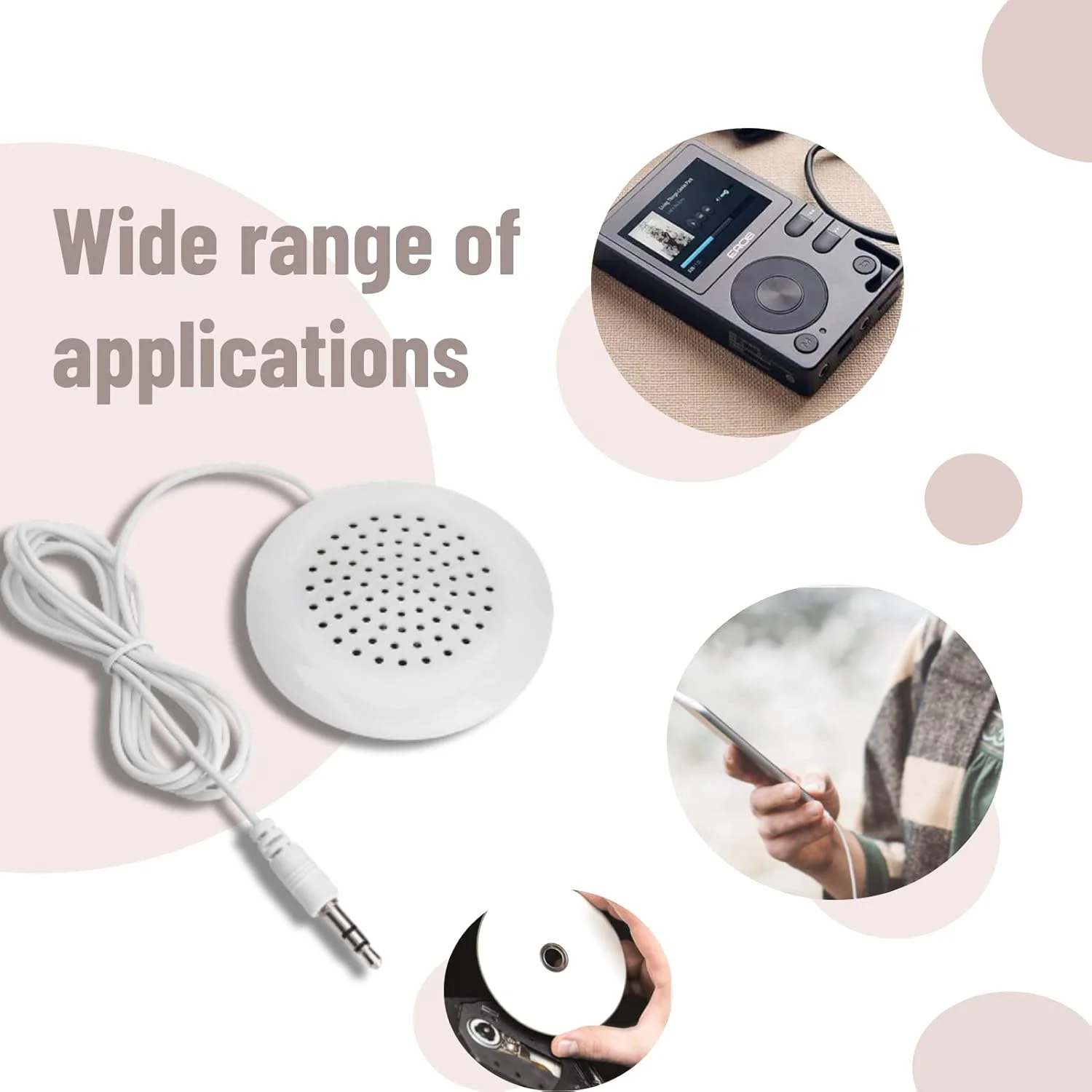 اسپیکر بالشتی، مینی اسپیکر استریو با پلاگین 3.5 میلی متری، اسپیکر بالشتی استریو سبک و قابل حمل برای تلفن همراه، MP3، MP4، پخش کننده های CD، از موسیقی زیبا بدون مزاحمت برای دیگران لذت ببرید.
