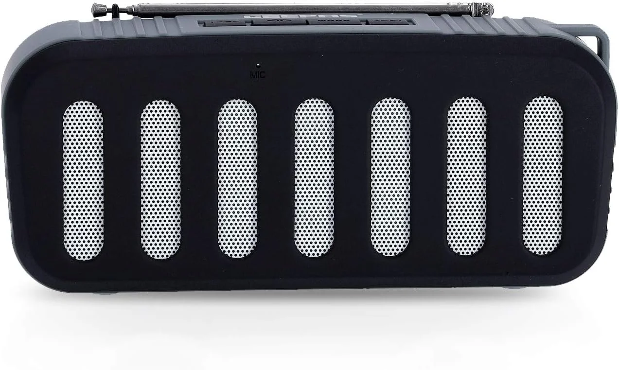 اسپیکر بلوتوثی قابل شارژ Geepas GMS11184 - اسپیکرهای بی سیم قابل حمل با زمان پخش طولانی، باتری 1200 میلی آمپر ساعتی با بیس قدرتمند، پخش کارت TF، AUX، USB - بلندگوی قوی برای مهمانی های خانگی و فضای باز