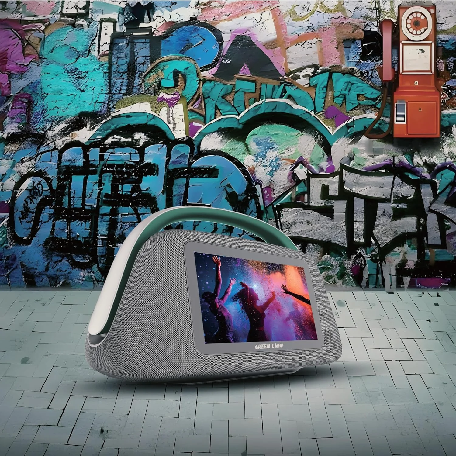 اسپیکر نمایشگر 10.1 اینچی گرین لاین مدل Buenos Aires، توان 80 وات، وای فای 5G/2.4G، صوتی 2.1، زمان پخش 8 ساعت، صفحه لمسی HD، حافظه 1.5 گیگابایت/8 گیگابایت، سیستم عامل اندروید، جک میکروفون، اسپیکر قابل حمل مهمانی با پشتیبانی از گیتار - مشکی اسپیکر نمایشگر 10.1 اینچی گرین لاین مدل Buenos Aires، توان 80 وات، وای فای 5G/2.4G، صوتی 2.1، زمان پخش 8 ساعت، صفحه لمسی HD، حافظه 1.5 گیگابایت/8 گیگابایت، سیستم عامل اندروید، جک میکروفون، اسپیکر قابل حمل مهمانی با پشتیبانی از گیتار - مشکی
