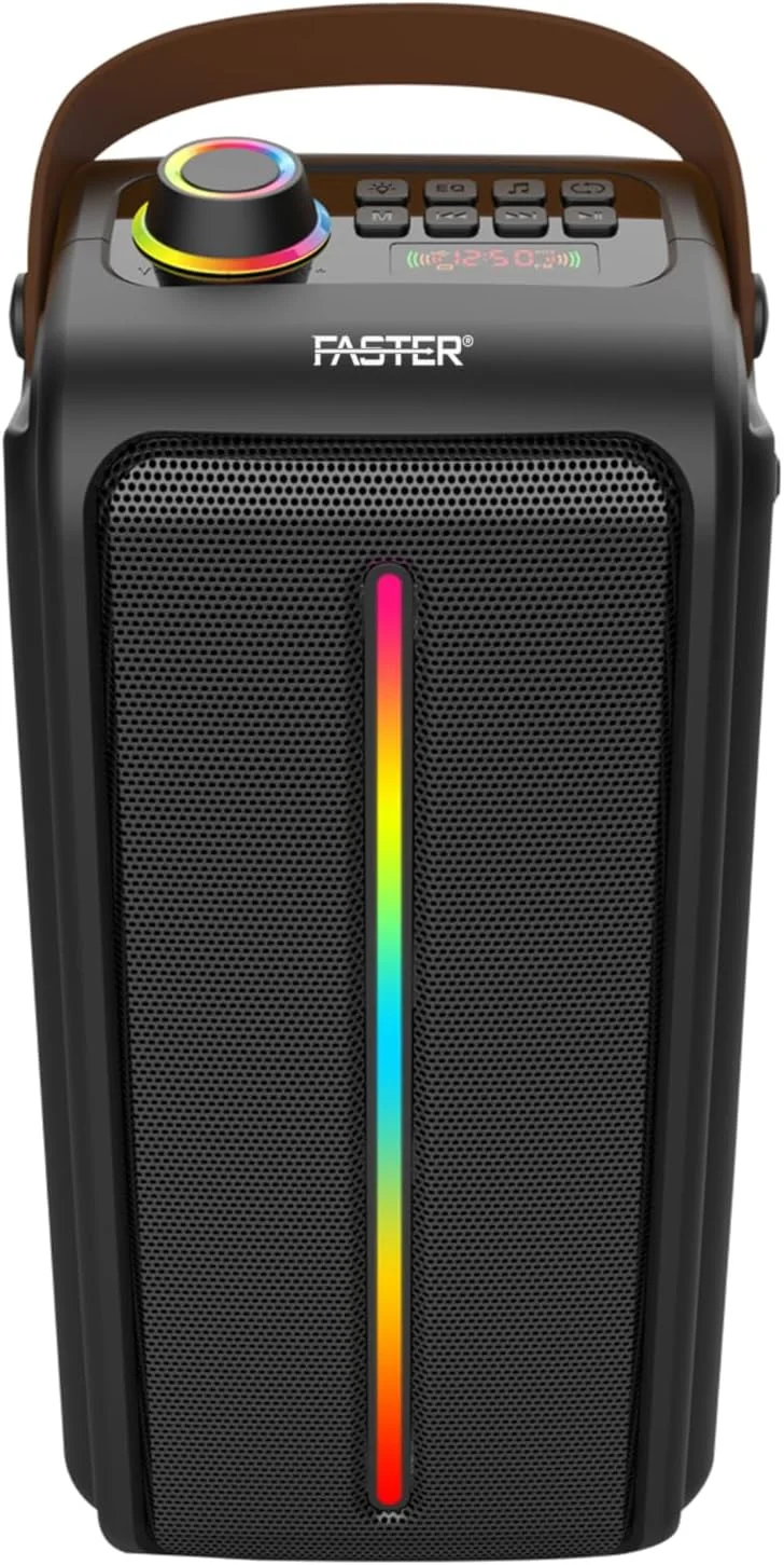 اسپیکر بلوتوثی قابل حمل Faster FS-78A با توان 40 وات - صدای استریو بلند با بیس عمیق - پخش کننده موسیقی MP3، اسپیکرهای بی سیم قابل حمل برای مهمانی ها، ورزش، مسافرت، فضاهای داخلی و خارجی