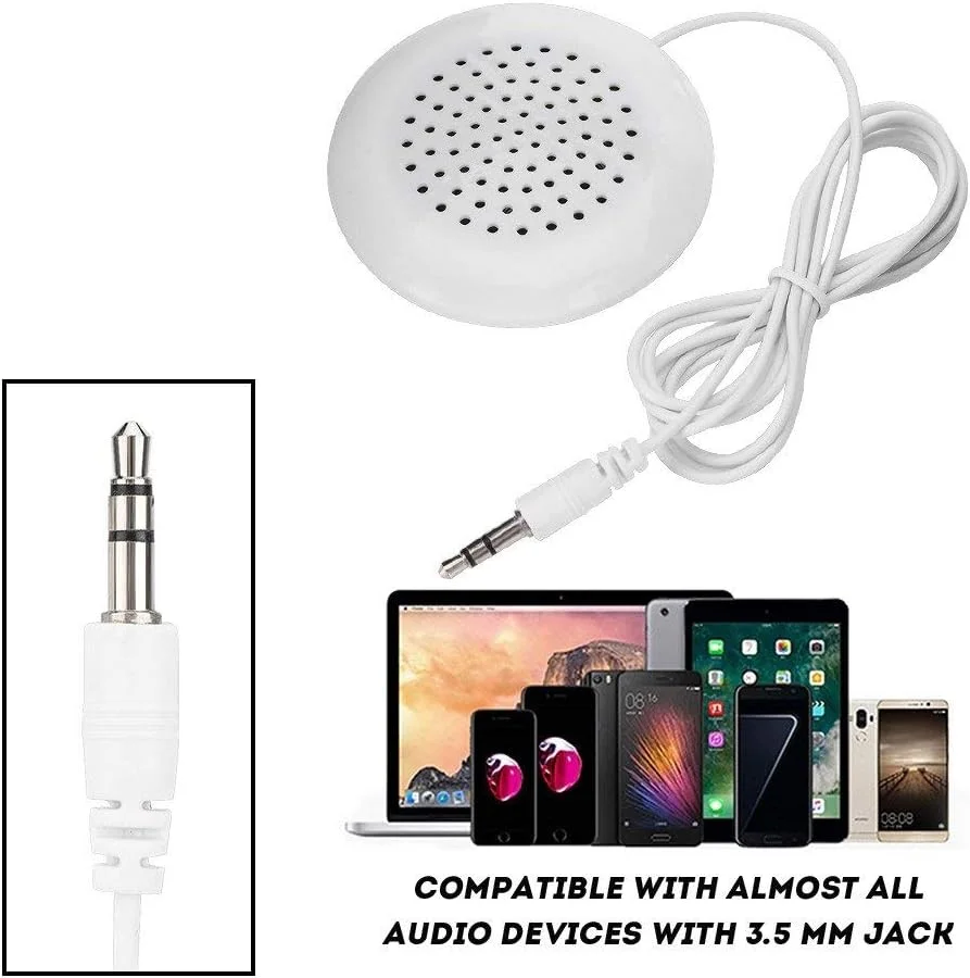 اسپیکر مینی، اسپیکر بالشتی قابل حمل 3.5 میلی متری DIY با صدای استریو HiFi برای MP3، MP4، پخش کننده CD، تلفن همراه و غیره.