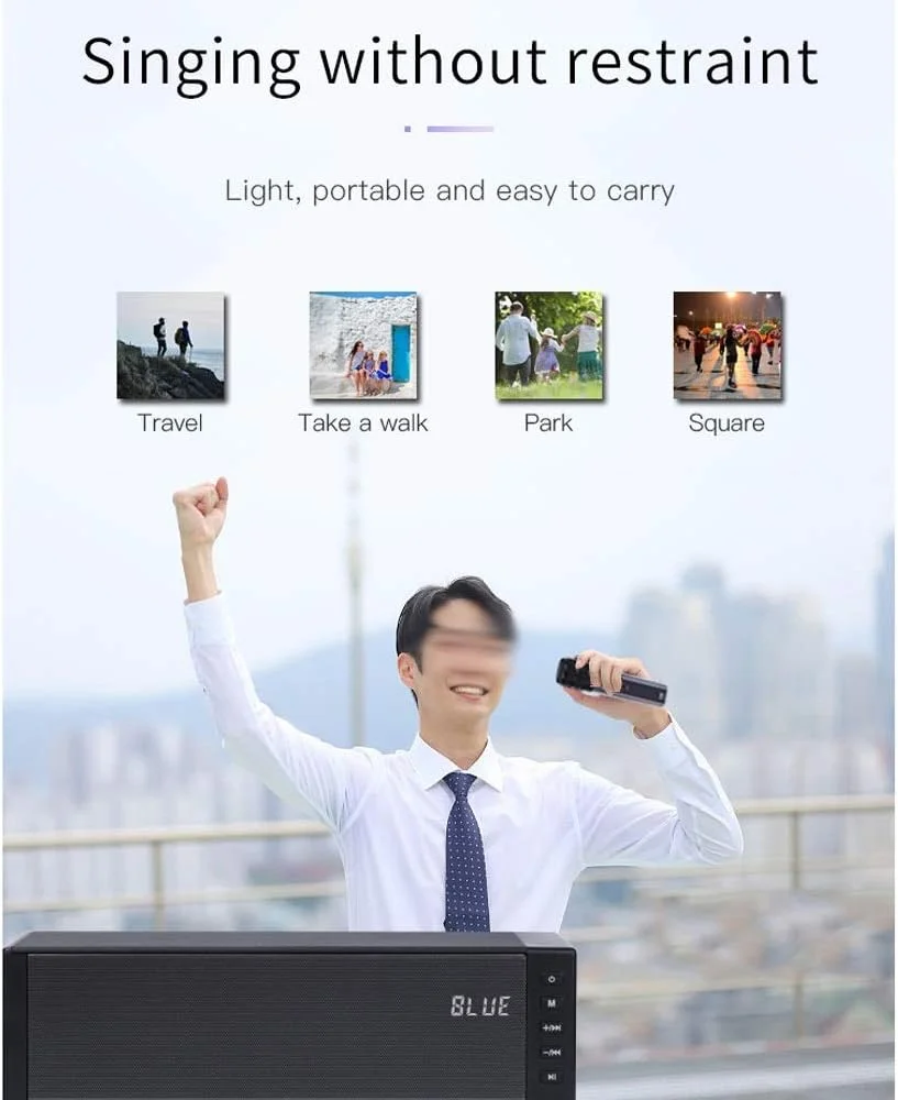 اسپیکر 20 واتی با میکروفون KTV DJ سینمای خانگی TF Card AUX استریو قابل حمل ضبط 3.5 میلی متری اسپیکر 20 واتی با میکروفون KTV DJ سینمای خانگی TF Card AUX استریو قابل حمل ضبط 3.5 میلی متری