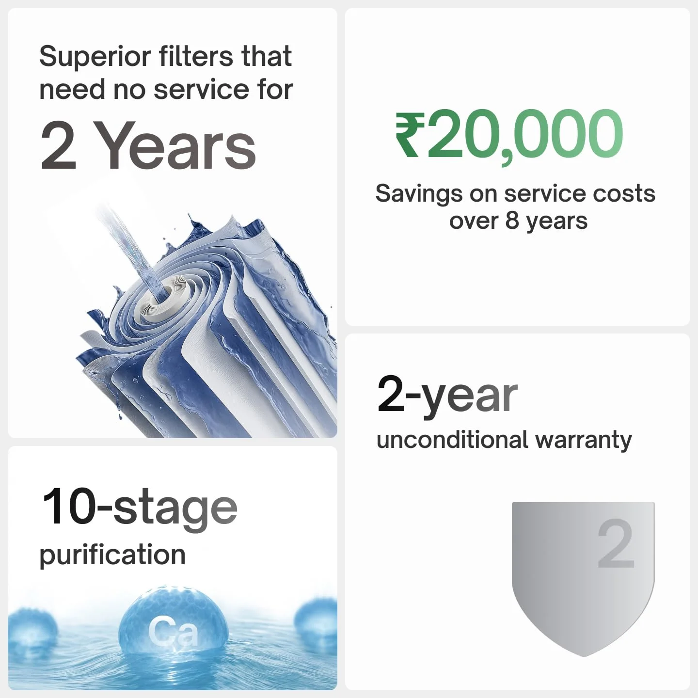 دستگاه تصفیه آب Native M1 از Urban Company | بدون نیاز به سرویس تا 2 سال | RO+UV+مس+قلیایی | تصفیه 10 مرحله ای | تقویت کننده سلامت 4 در 1 | ظرفیت 8 لیتر دستگاه تصفیه آب Native M1 از Urban Company | بدون نیاز به سرویس تا 2 سال | RO+UV+مس+قلیایی | تصفیه 10 مرحله ای | تقویت کننده سلامت 4 در 1 | ظرفیت 8 لیتر