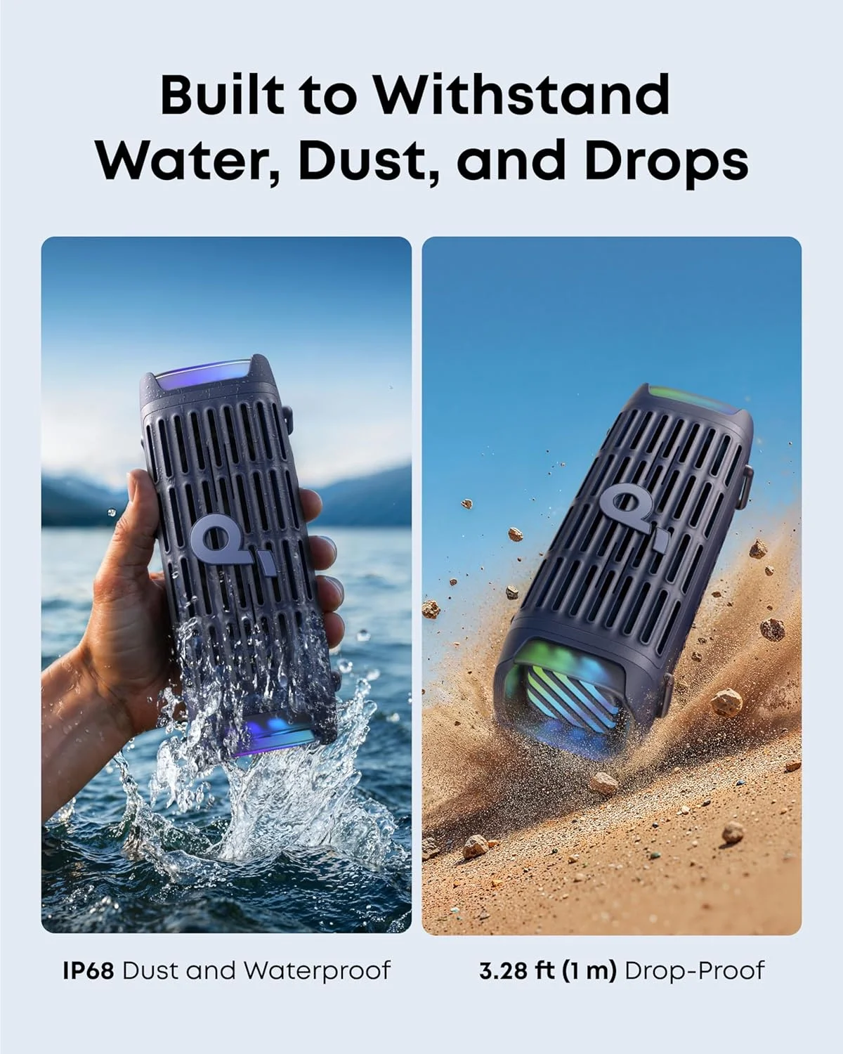 اسپیکر بلوتوثی قابل حمل Boom 3i انکر (Soundcore) مناسب فضای باز، ضد آب IP68، پخش شناور، مقاوم در برابر آب شور، توان 50 وات، بلوتوث 5.3، 16 ساعت پخش مداوم، TWS، مناسب قایقرانی/ماهیگیری/کمپینگ اسپیکر بلوتوثی قابل حمل Boom 3i انکر (Soundcore) مناسب فضای باز، ضد آب IP68، پخش شناور، مقاوم در برابر آب شور، توان 50 وات، بلوتوث 5.3، 16 ساعت پخش مداوم، TWS، مناسب قایقرانی/ماهیگیری/کمپینگ