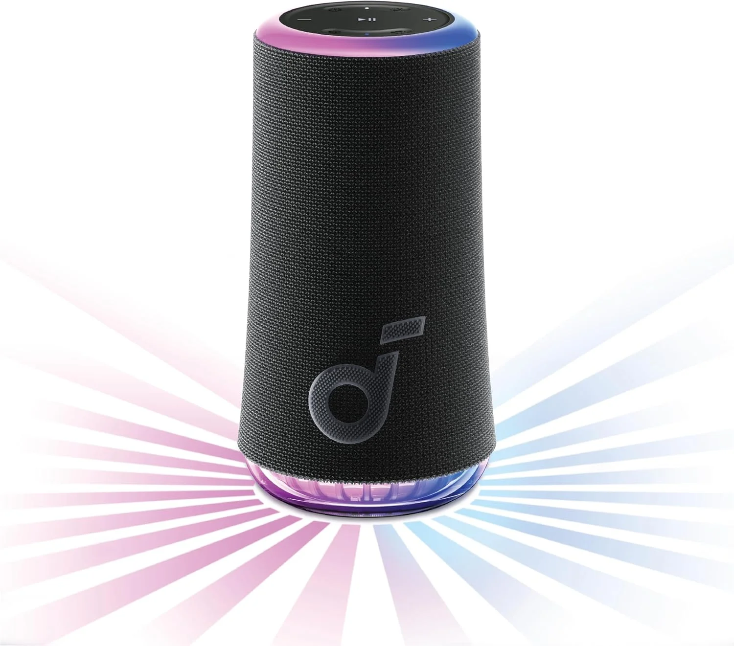 اسپیکر قابل حمل soundcore Glow با صدای 360 درجه 30 واتی، نور درخشان هماهنگ، پخش 18 ساعته، اکولایزر و نمایش نور قابل تنظیم و ضد آب IP67 اسپیکر قابل حمل soundcore Glow با صدای 360 درجه 30 واتی، نور درخشان هماهنگ، پخش 18 ساعته، اکولایزر و نمایش نور قابل تنظیم و ضد آب IP67