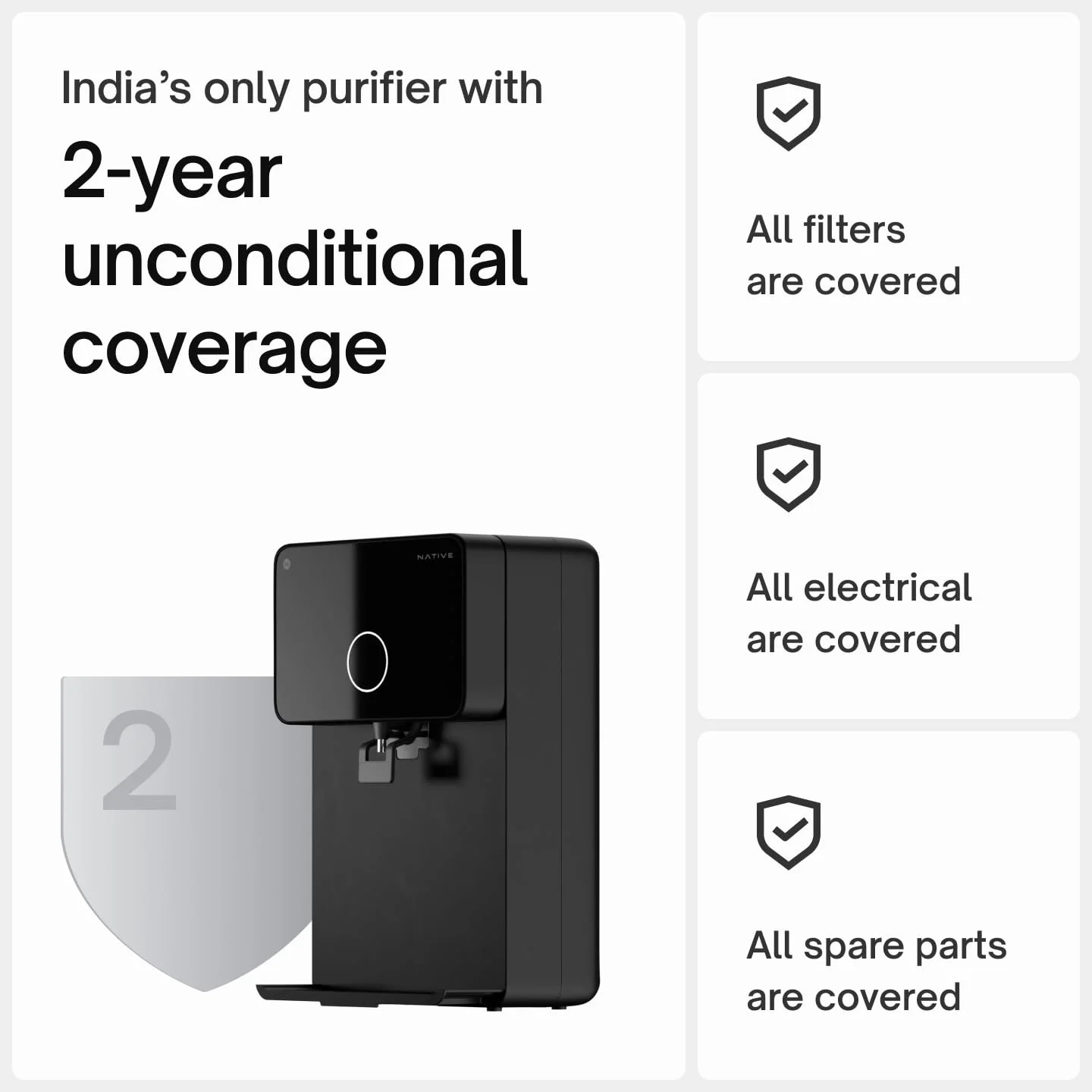 دستگاه تصفیه آب Native M1 از Urban Company | بدون نیاز به سرویس تا 2 سال | RO+UV+مس+قلیایی | تصفیه 10 مرحله ای | تقویت کننده سلامت 4 در 1 | ظرفیت 8 لیتر دستگاه تصفیه آب Native M1 از Urban Company | بدون نیاز به سرویس تا 2 سال | RO+UV+مس+قلیایی | تصفیه 10 مرحله ای | تقویت کننده سلامت 4 در 1 | ظرفیت 8 لیتر