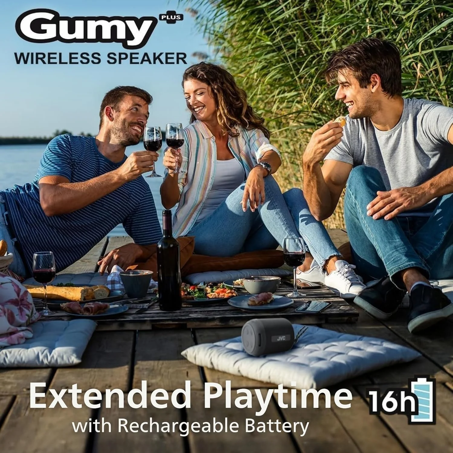 اسپیکر بی سیم قابل حمل JVC Gumy Plus با درایور 45 میلی متری برای صدای فراگیر قدرتمند، بلوتوث 5.3، سبک وزن، قابلیت TWS، USB-C، ورودی AUX و عمر باتری تا 16 ساعت - مدل SPSG2BTB (مشکی) اسپیکر بی سیم قابل حمل JVC Gumy Plus با درایور 45 میلی متری برای صدای فراگیر قدرتمند، بلوتوث 5.3، سبک وزن، قابلیت TWS، USB-C، ورودی AUX و عمر باتری تا 16 ساعت - مدل SPSG2BTB (مشکی)
