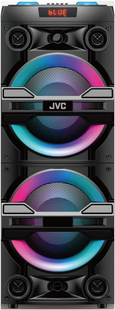 اسپیکر مهمانی بلوتوثی قابل حمل JVC با خروجی 2000 وات PMPO، باتری با 6 ساعت پخش مداوم، چراغ های LED حساس به صدا و میکروفون قابل حمل - XS-N6113PB اسپیکر مهمانی بلوتوثی قابل حمل JVC با خروجی 2000 وات PMPO، باتری با 6 ساعت پخش مداوم، چراغ های LED حساس به صدا و میکروفون قابل حمل - XS-N6113PB