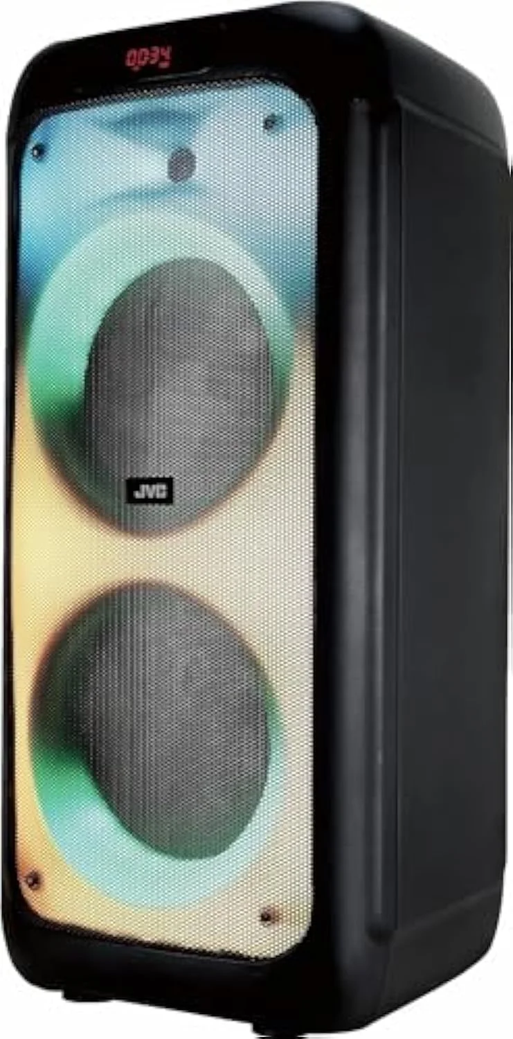 اسپیکر مهمانی قابل حمل جی وی سی 1600 وات PMPO با چراغ های شعله LED، میکروفون بی سیم و بلوتوث - XS-N5213PB اسپیکر مهمانی قابل حمل جی وی سی 1600 وات PMPO با چراغ های شعله LED، میکروفون بی سیم و بلوتوث - XS-N5213PB