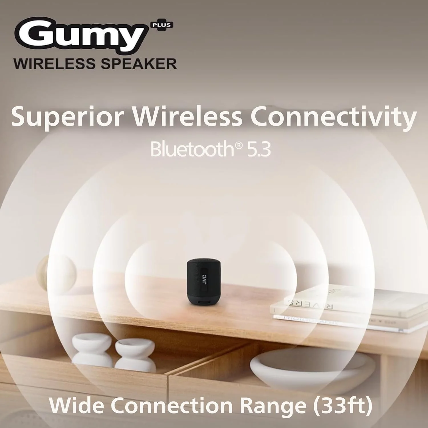 اسپیکر بی سیم قابل حمل JVC Gumy Plus با درایور 45 میلی متری برای صدای فراگیر قدرتمند، بلوتوث 5.3، سبک وزن، قابلیت TWS، USB-C، ورودی AUX و عمر باتری تا 16 ساعت - مدل SPSG2BTB (مشکی) اسپیکر بی سیم قابل حمل JVC Gumy Plus با درایور 45 میلی متری برای صدای فراگیر قدرتمند، بلوتوث 5.3، سبک وزن، قابلیت TWS، USB-C، ورودی AUX و عمر باتری تا 16 ساعت - مدل SPSG2BTB (مشکی)