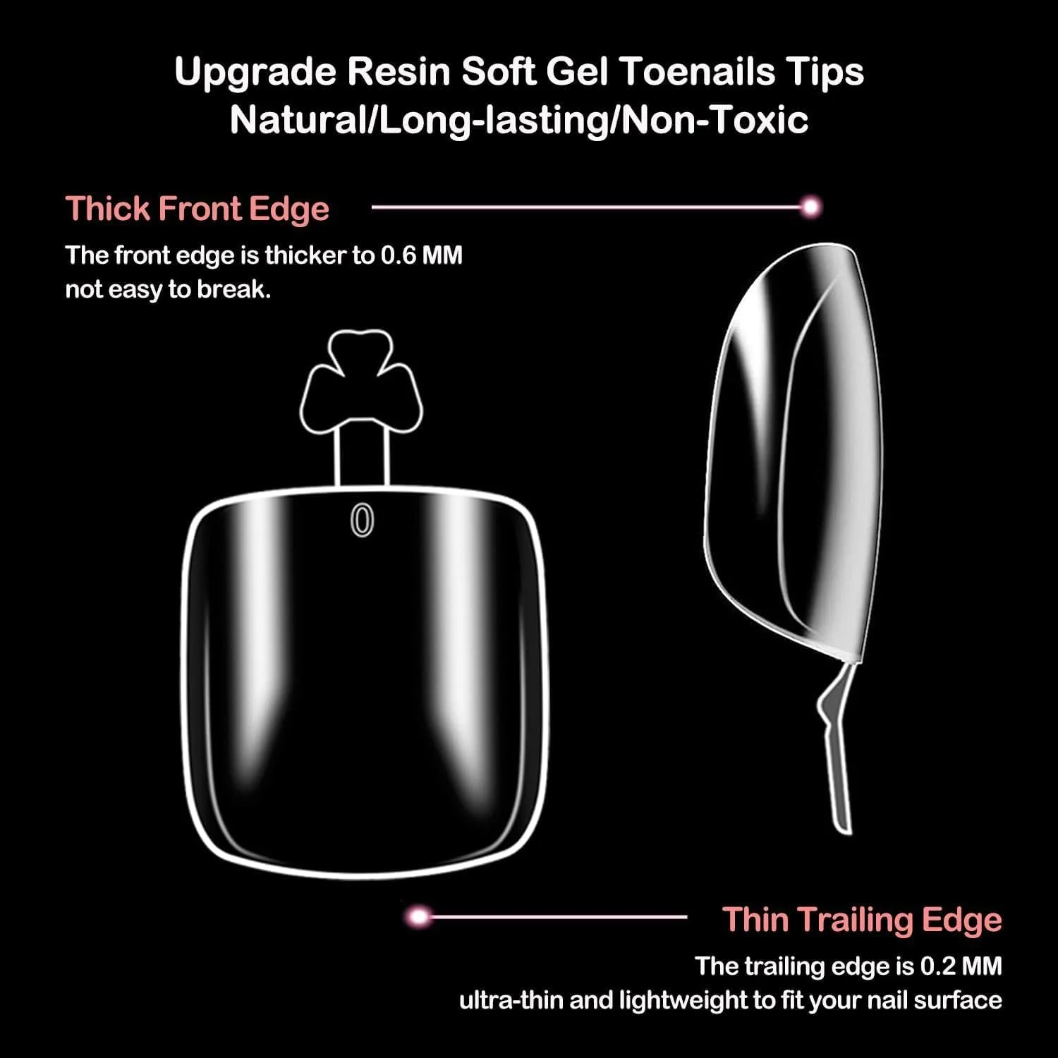 مجموعه 480 عددی ناخن مصنوعی پا MAGIC ARMOR به همراه سوهان ناخن، 12 سایز مختلف، ناخن های شفاف با پوشش کامل، مناسب برای طراحی و اکستنشن ناخن پا با ژل و اکریلیک، مناسب برای مبتدیان و سالن های حرفه ای