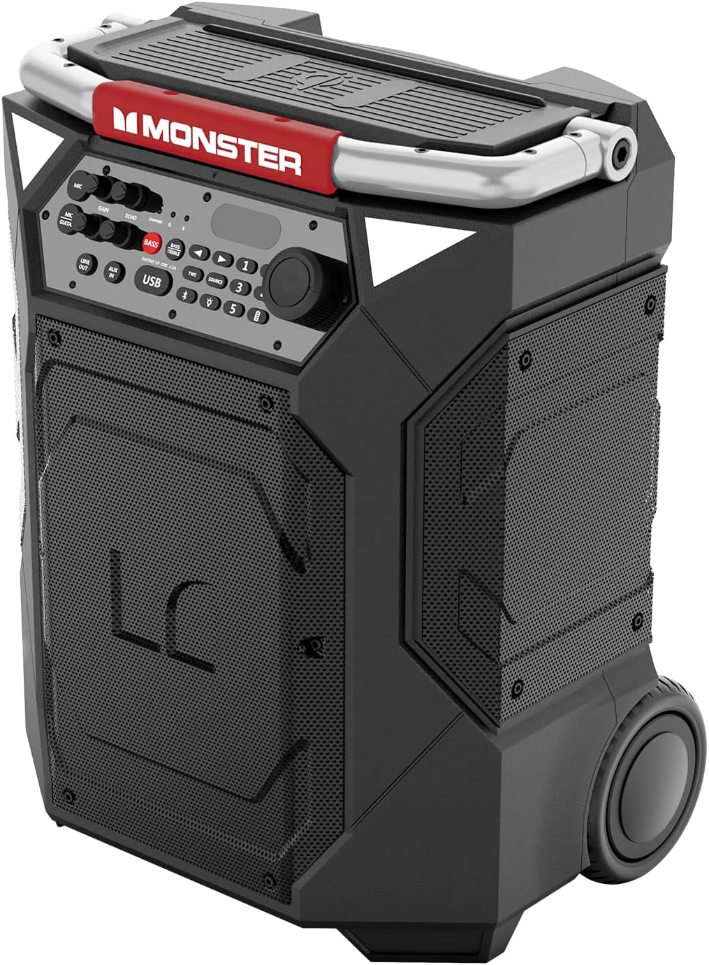 اسپیکر بلوتوثی قابل حمل Monster Rockin' Roller 360 مناسب فضای داخلی و خارجی | تا 240 وات صدای 360 درجه و تا 100 ساعت پخش | شامل میکروفون اسپیکر بلوتوثی قابل حمل Monster Rockin' Roller 360 مناسب فضای داخلی و خارجی | تا 240 وات صدای 360 درجه و تا 100 ساعت پخش | شامل میکروفون