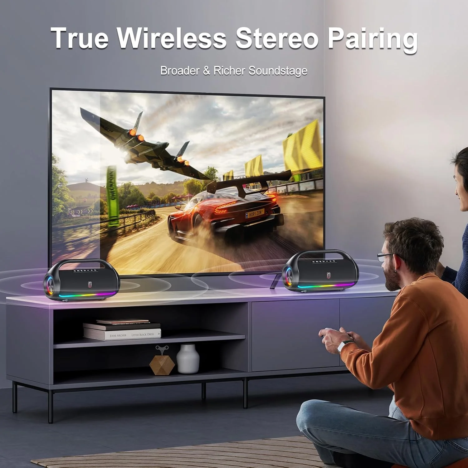 اسپیکر بلوتوثی قابل حمل JYX، ضد آب IPX5، نورپردازی دیسکو، صدای استریو باس قدرتمند، پشتیبانی از کارت USB/TF/AUX/FM/TWS، مناسب فضای باز/کمپینگ/ساحل اسپیکر بلوتوثی قابل حمل JYX، ضد آب IPX5، نورپردازی دیسکو، صدای استریو باس قدرتمند، پشتیبانی از کارت USB/TF/AUX/FM/TWS، مناسب فضای باز/کمپینگ/ساحل