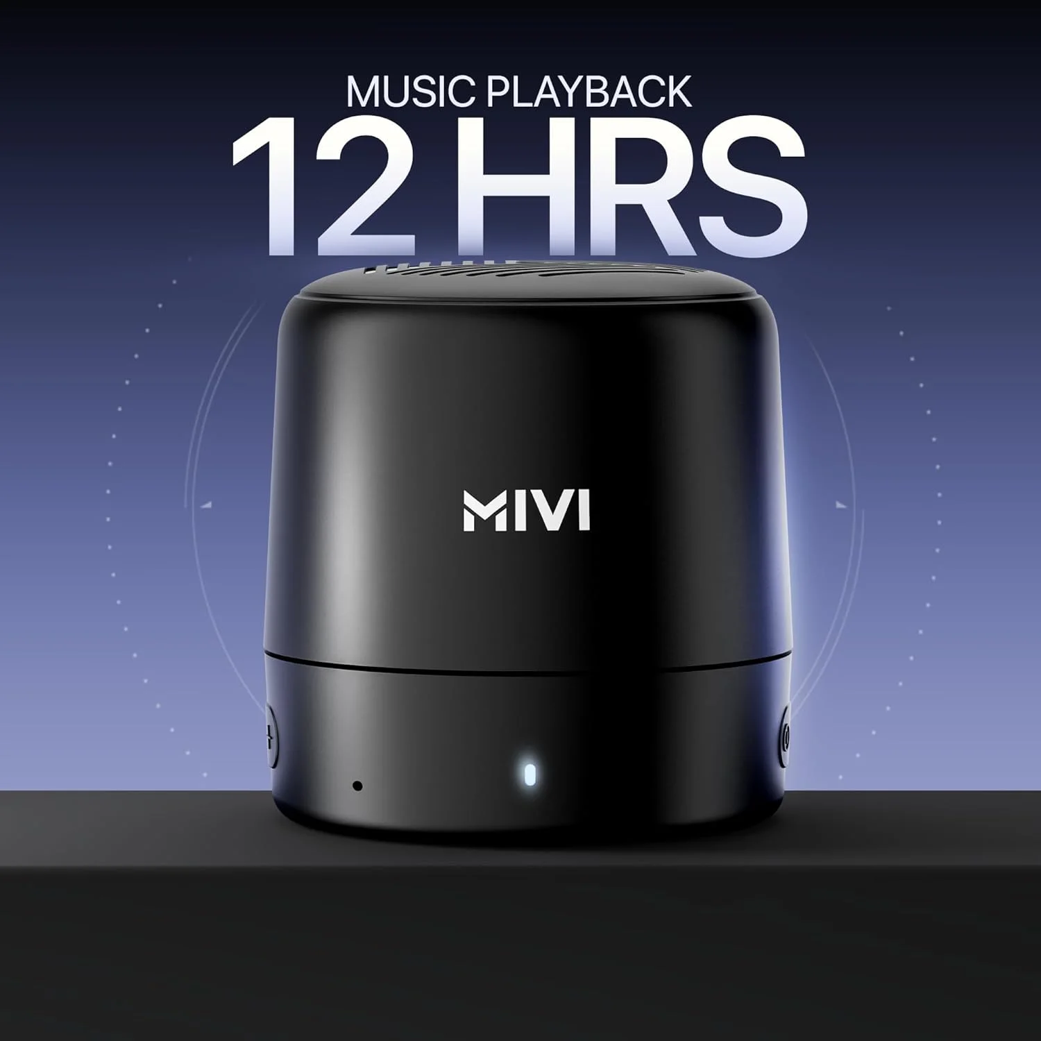 اسپیکر بلوتوثی Mivi Play با 12 ساعت پخش موسیقی. اسپیکر بی سیم ساخت هند با کیفیت صدای استثنایی، قابل حمل و دارای میکروفون داخلی - مشکی اسپیکر بلوتوثی Mivi Play با 12 ساعت پخش موسیقی. اسپیکر بی سیم ساخت هند با کیفیت صدای استثنایی، قابل حمل و دارای میکروفون داخلی - مشکی