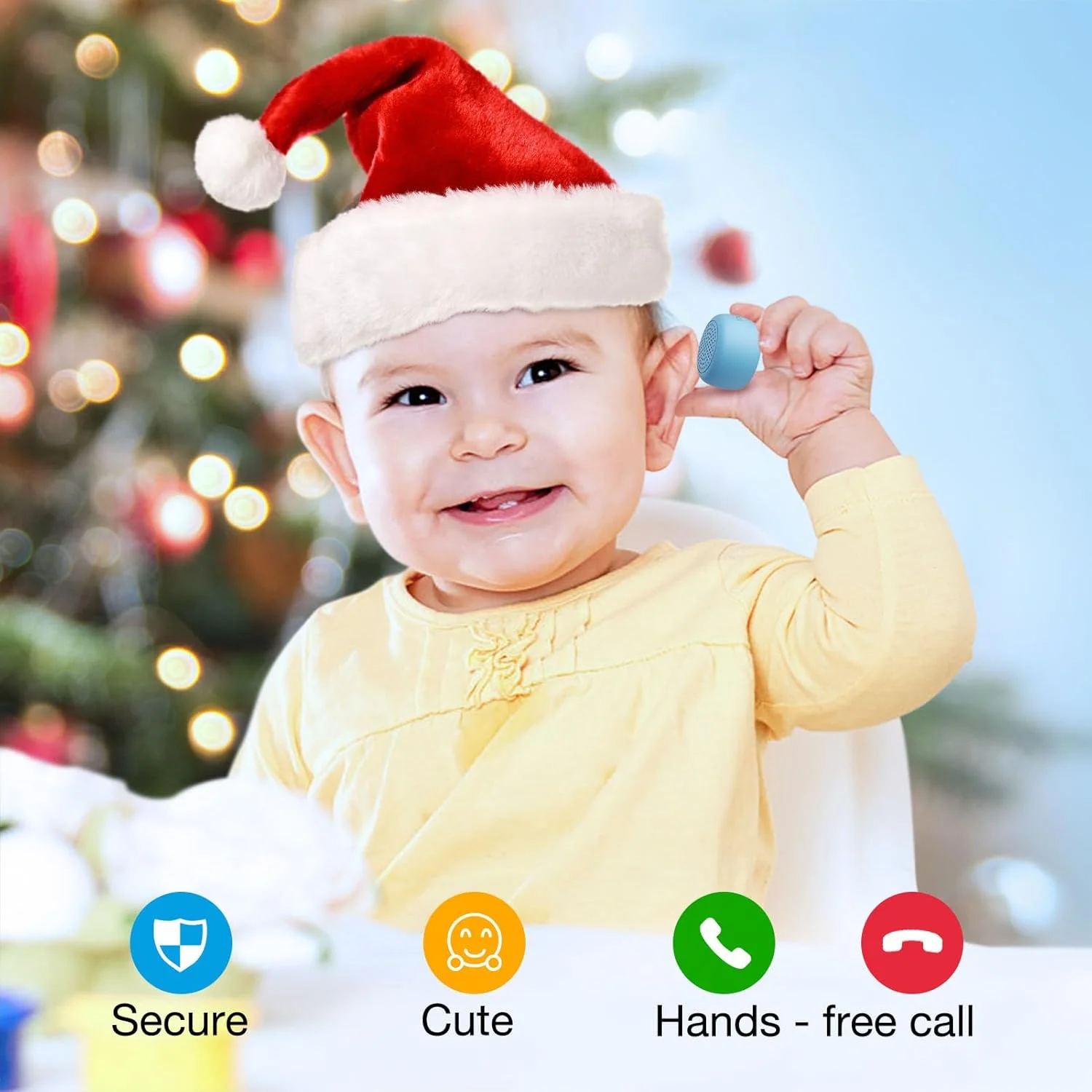 اسپیکر بلوتوثی کوچک MOMOHO، اسپیکر بلوتوثی بی سیم کوچک، اسپیکرهای قابل حمل برای خانه/فضای باز/مسافرت/مهمانی، هدیه، کادو (آبی)