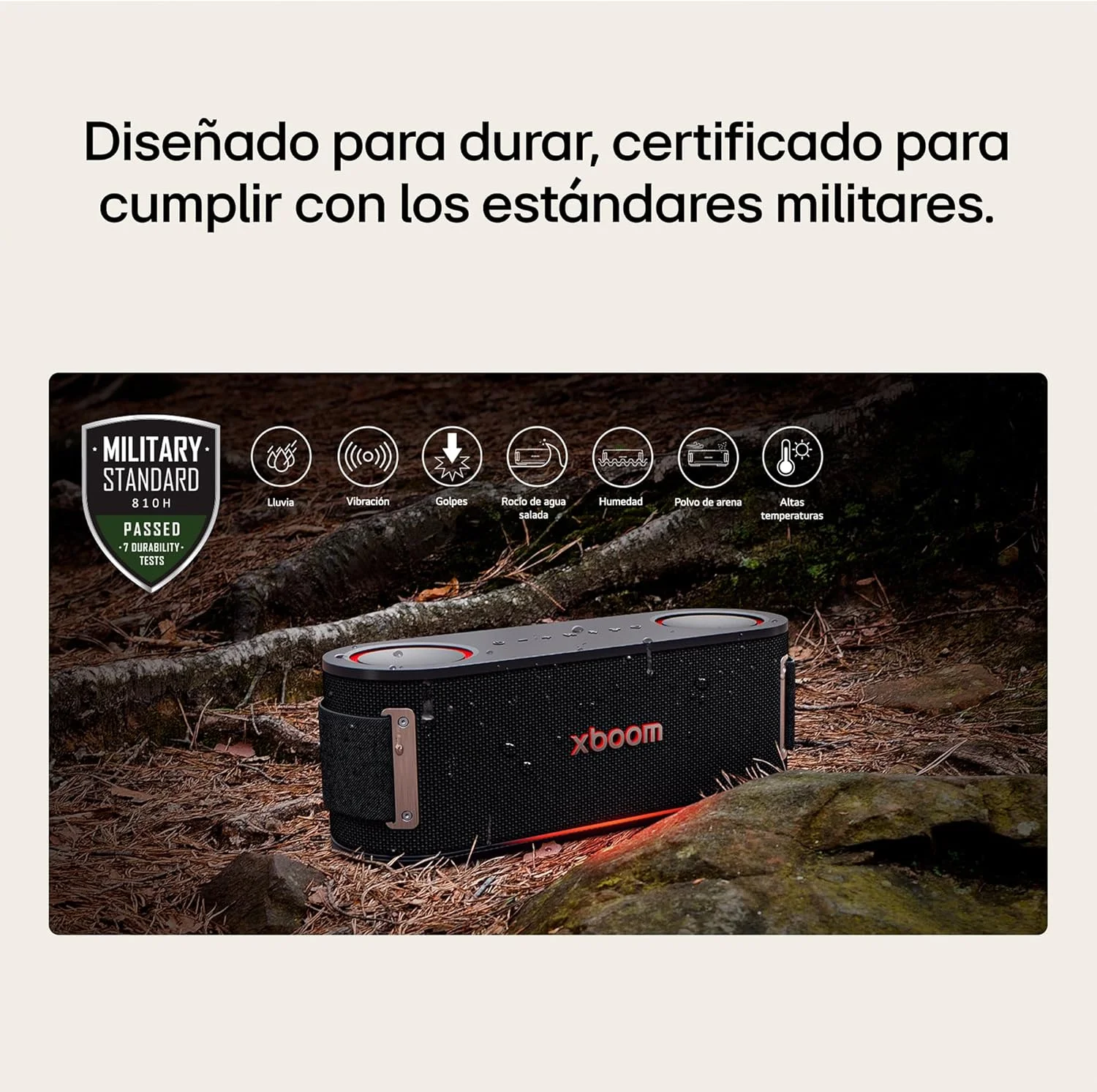 اسپیکر بلوتوثی قابل حمل LG xboom Bounce با طراحی will.i.am | باتری 30 ساعته | IP67