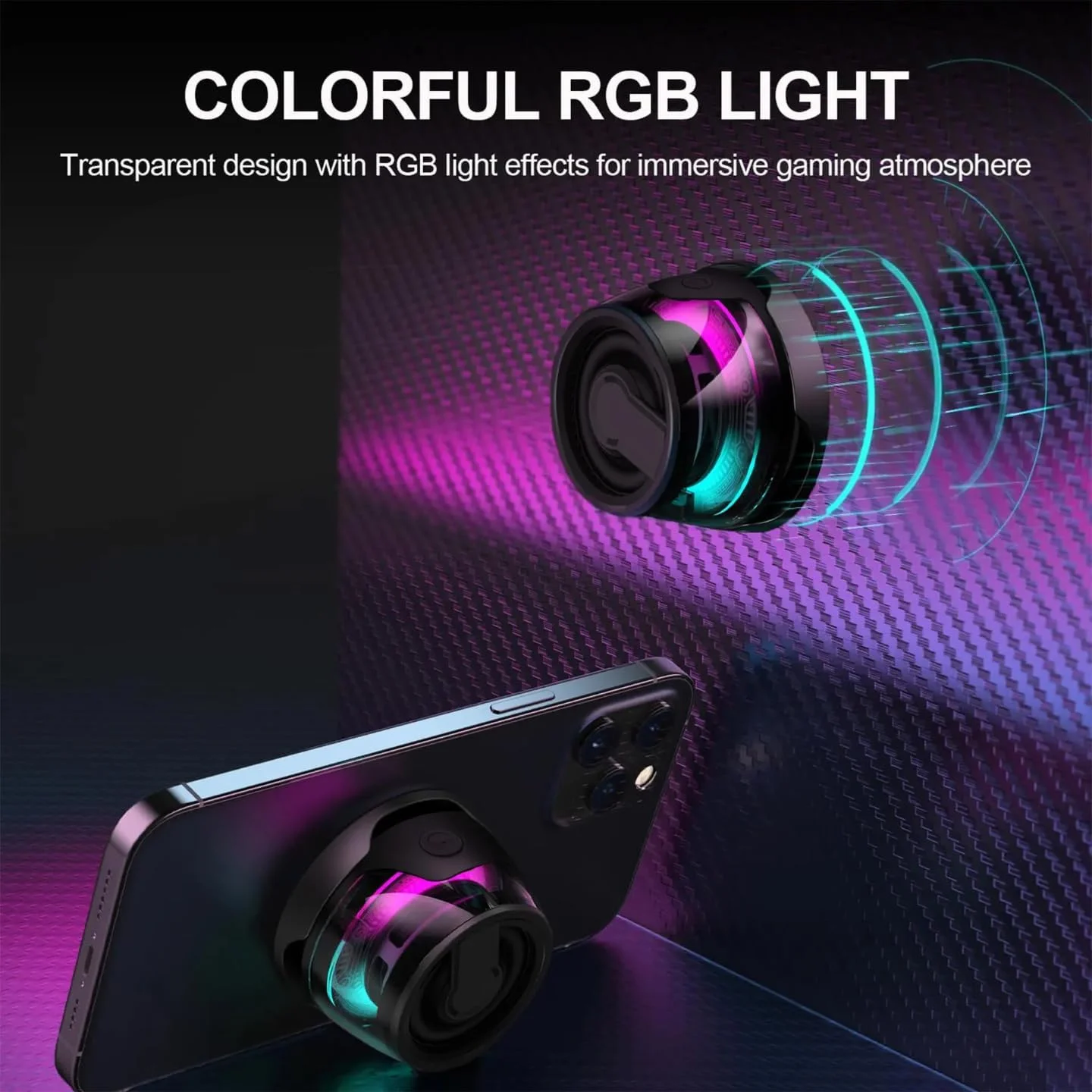 اسپیکر بلوتوث مغناطیسی، مینی اسپیکر بی سیم 5 واتی با بلوتوث 5.3، نور RGB، زمان پخش بازی، پایه نگهدارنده تلفن همراه قابل حمل برای آیفون، مسافرت، ماشین گلف - مشکی اسپیکر بلوتوث مغناطیسی، مینی اسپیکر بی سیم 5 واتی با بلوتوث 5.3، نور RGB، زمان پخش بازی، پایه نگهدارنده تلفن همراه قابل حمل برای آیفون، مسافرت، ماشین گلف - مشکی