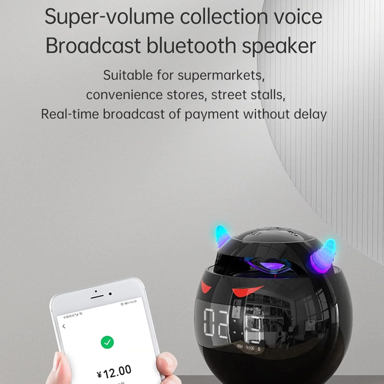 اسپیکر بلوتوث بی سیم MAKINGTEC، اسپیکر قابل حمل LED فلش دار مناسب فضای باز، کنار تخت، اتاق کودک، دارای ساعت زنگ دار، ساب ووفر، پخش کننده موسیقی TF با میکروفون و تماس هندزفری (مشکی) اسپیکر بلوتوث بی سیم MAKINGTEC، اسپیکر قابل حمل LED فلش دار مناسب فضای باز، کنار تخت، اتاق کودک، دارای ساعت زنگ دار، ساب ووفر، پخش کننده موسیقی TF با میکروفون و تماس هندزفری (مشکی)