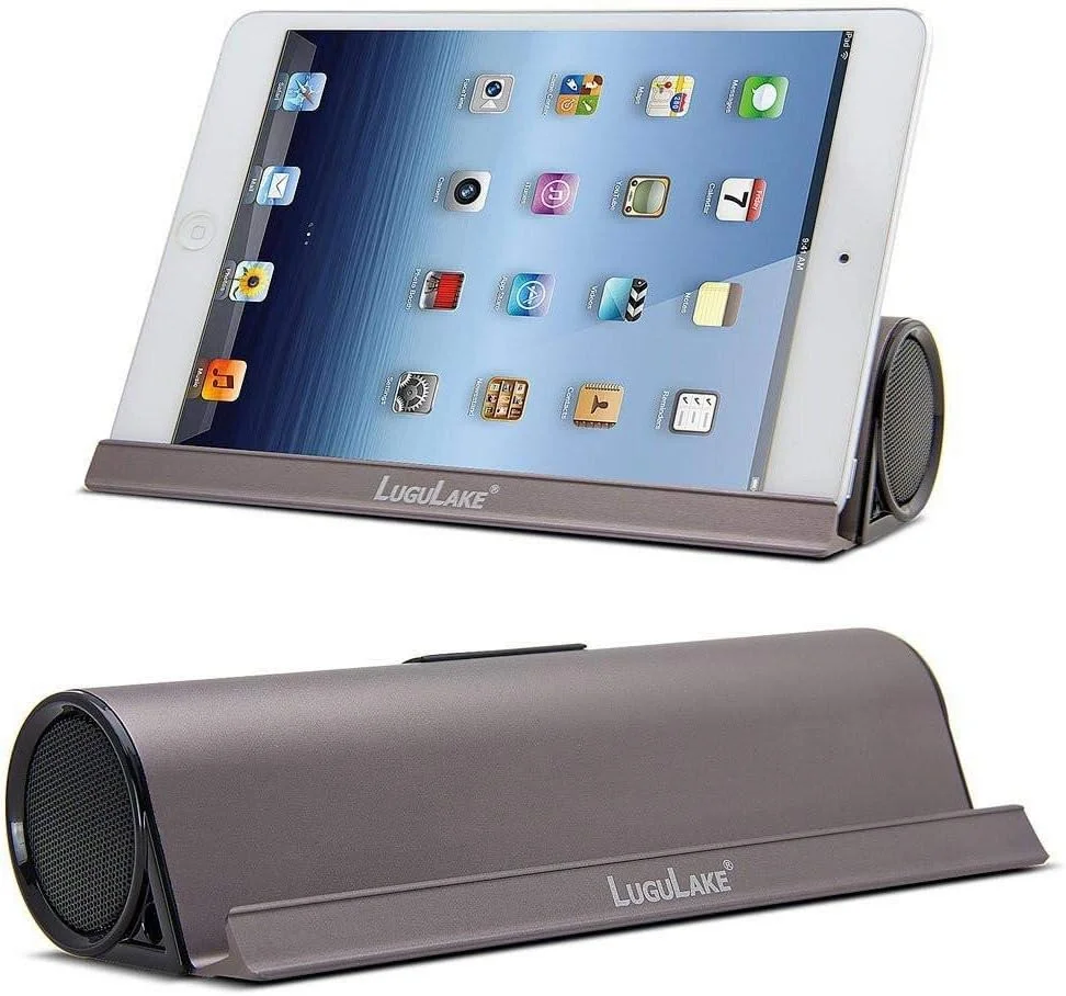 اسپیکر قابل حمل آلومینیومی Lugulake 610 C با بلوتوث 4.0، دارای پایه، Hi-Fi، 2x3 وات، بیس تقویت شده، 10 ساعت پخش موسیقی، رنگ قهوه ای، بی سیم اسپیکر قابل حمل آلومینیومی Lugulake 610 C با بلوتوث 4.0، دارای پایه، Hi-Fi، 2x3 وات، بیس تقویت شده، 10 ساعت پخش موسیقی، رنگ قهوه ای، بی سیم