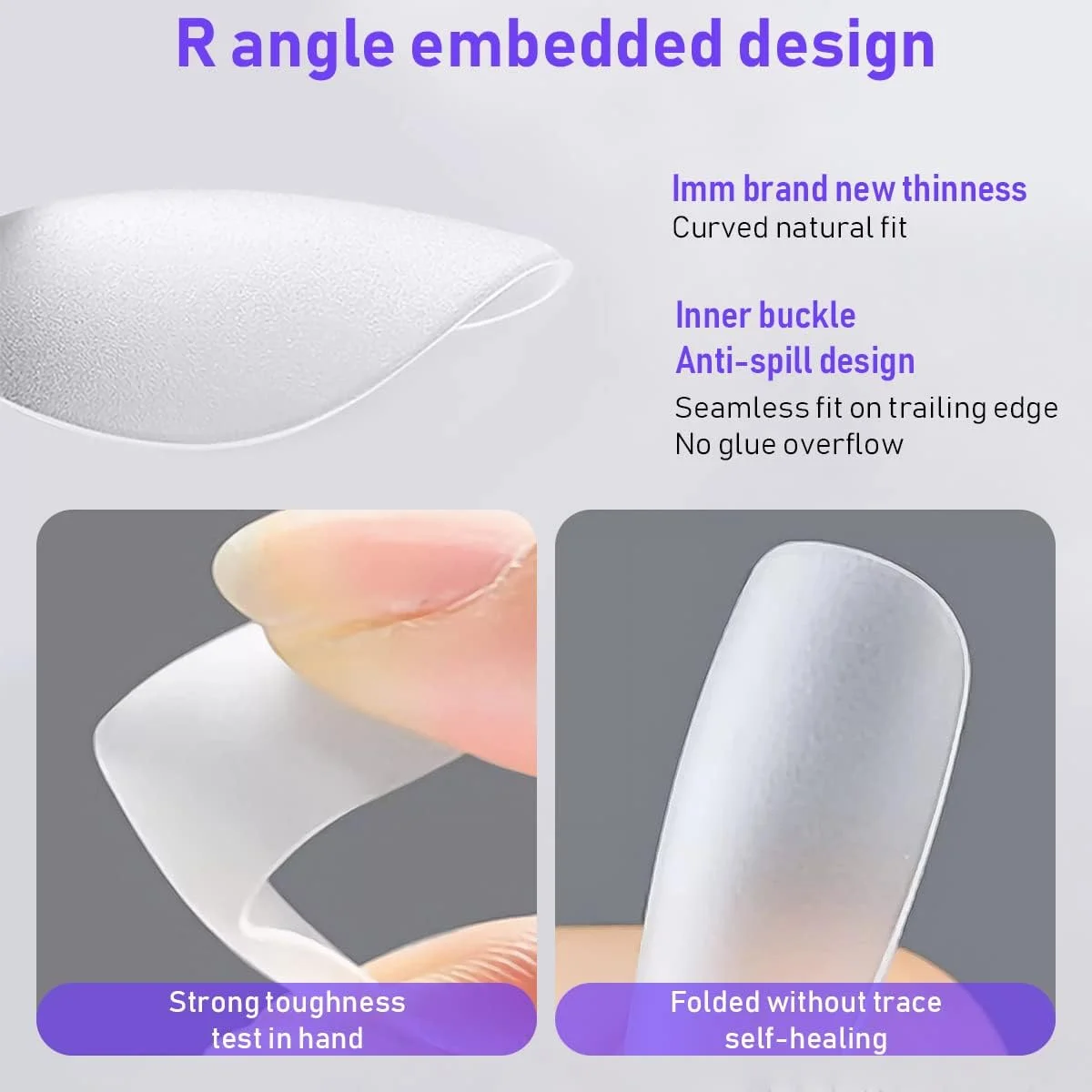 420 عدد تیپ ناخن طبیعی OneNine، ناخن مصنوعی کوتاه با پوشش نیمه، 15 سایز تیپ ناخن اکریلیک، ناخن مصنوعی فرانسوی مربعی، تیپ های ژل نرم و هنر ناخن DIY (سایز 7)