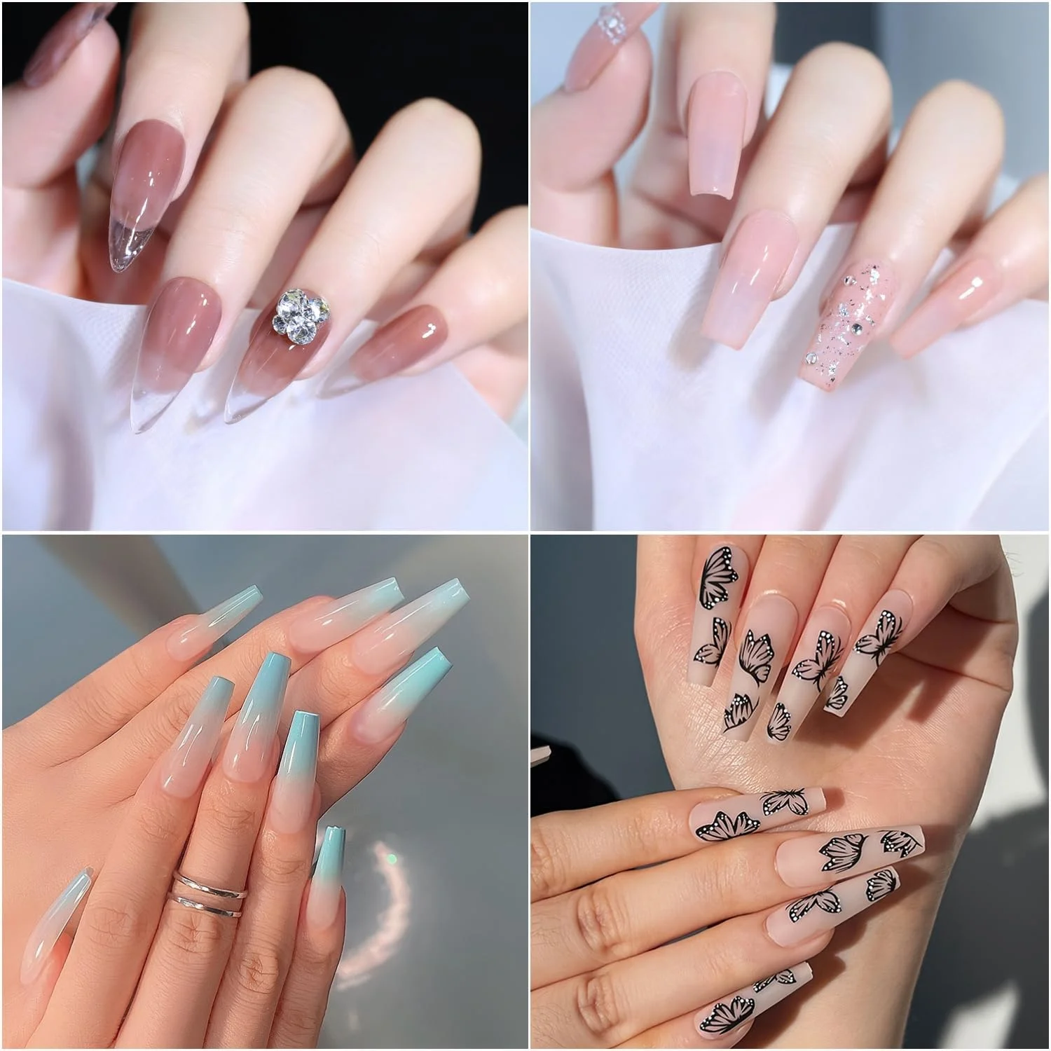 تیپ ناخن ژلی تابوتی MUSILAN، 120 عدد تیپ ناخن ژلی نیمه مات، 12 سایز تیپ ناخن مصنوعی تابوتی بلند، تیپ ناخن اکریلیک شفاف، تیپ ناخن بالرین مدل تابوتی، ناخن های پرسی، تیپ های اکستنشن ناخن