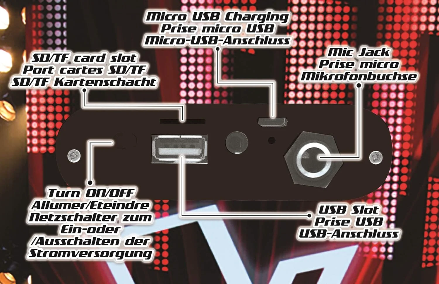 اسپیکر بلوتوث قابل حمل LEXIBOOK The Voice با میکروفون اسپیکر بلوتوث قابل حمل LEXIBOOK The Voice با میکروفون