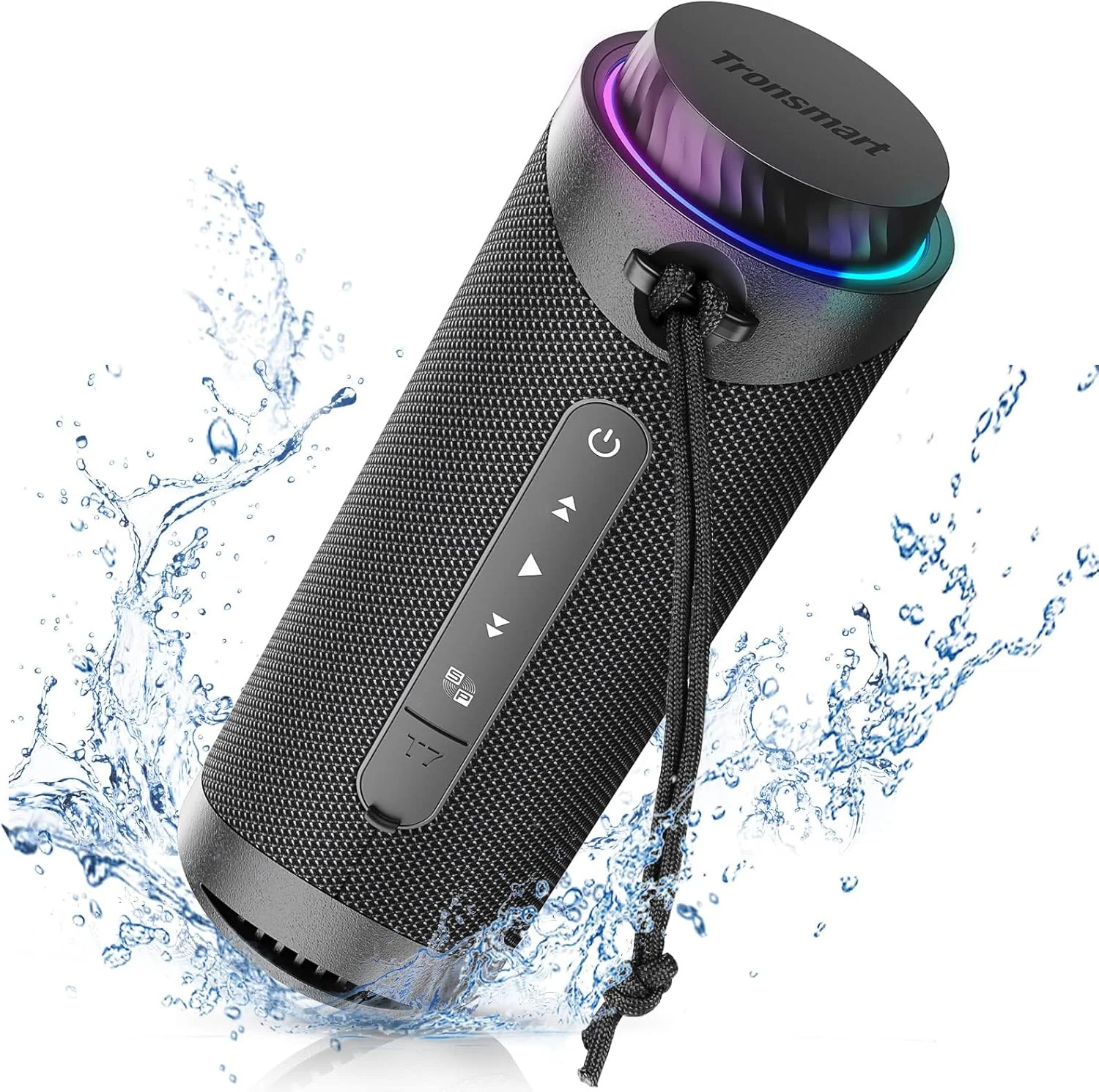 اسپیکر بلوتوثی قابل حمل ترونسمارت T7 30W ضد آب، صدای SouldPulse با صدای فراگیر 360 درجه، بلوتوث V5.3، ضد آب IPX7، TWS، باتری 4000mAh، EQ سفارشی از طریق برنامه - مشکی اسپیکر بلوتوثی قابل حمل ترونسمارت T7 30W ضد آب، صدای SouldPulse با صدای فراگیر 360 درجه، بلوتوث V5.3، ضد آب IPX7، TWS، باتری 4000mAh، EQ سفارشی از طریق برنامه - مشکی