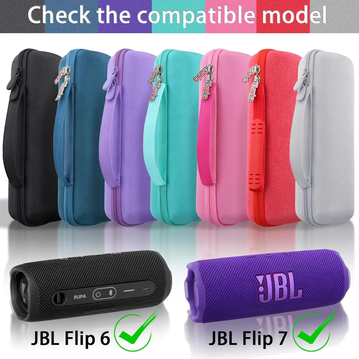 کیف حمل سخت Khanka برای اسپیکر بلوتوثی قابل حمل ضد آب JBL Flip 7 / Flip 6، فقط کیف کیف حمل سخت Khanka برای اسپیکر بلوتوثی قابل حمل ضد آب JBL Flip 7 / Flip 6، فقط کیف