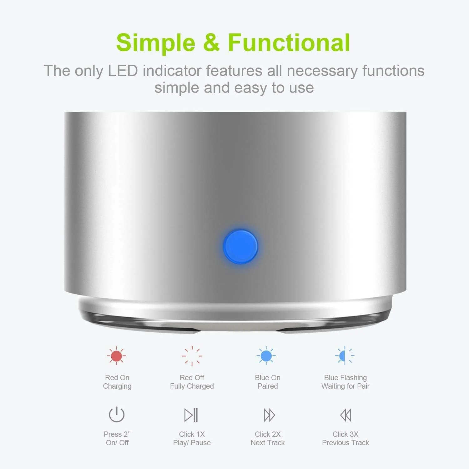 اسپیکر بلوتوثی مینی وایرلس قابل حمل، با رادیاتور بیس سفارشی. EWA A106، کوچک اما بلند، نسل جدید اسپیکرهای قابل حمل برای خانه، فضای باز، حمام (نقره ای) 4.8 * 4 سانتی متر اسپیکر بلوتوثی مینی وایرلس قابل حمل، با رادیاتور بیس سفارشی. EWA A106، کوچک اما بلند، نسل جدید اسپیکرهای قابل حمل برای خانه، فضای باز، حمام (نقره ای) 4.8 * 4 سانتی متر