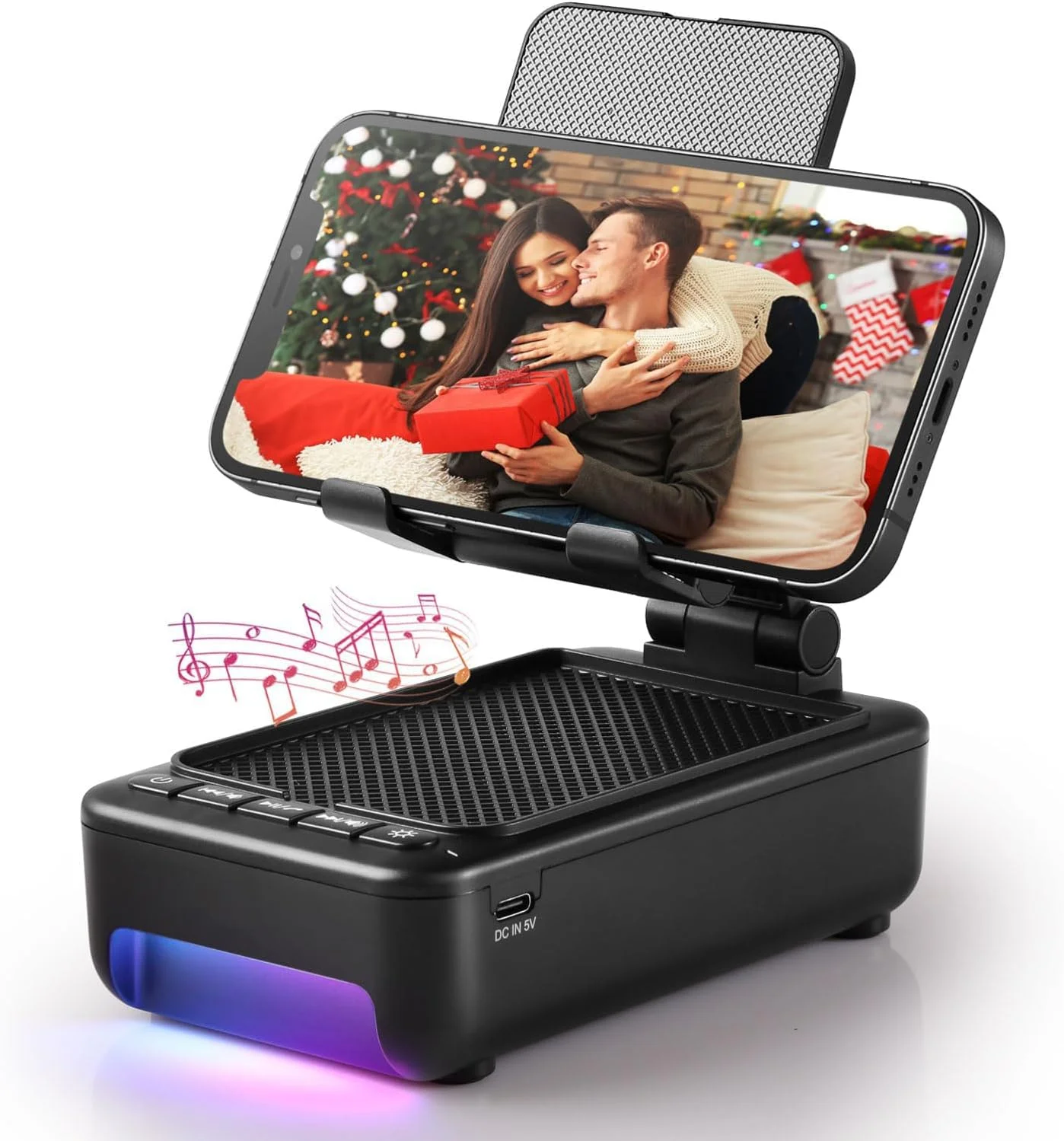 پایه نگهدارنده تلفن همراه با اسپیکر بلوتوث بی سیم و چراغ LED تغییر رنگ، پایه نگهدارنده تبلت اسپیکر بلوتوث بی سیم، ابزار آشپزخانه، پایه شارژ میکروفون رومیزی سازگار با تلفن ها و تبلت پایه نگهدارنده تلفن همراه با اسپیکر بلوتوث بی سیم و چراغ LED تغییر رنگ، پایه نگهدارنده تبلت اسپیکر بلوتوث بی سیم، ابزار آشپزخانه، پایه شارژ میکروفون رومیزی سازگار با تلفن ها و تبلت