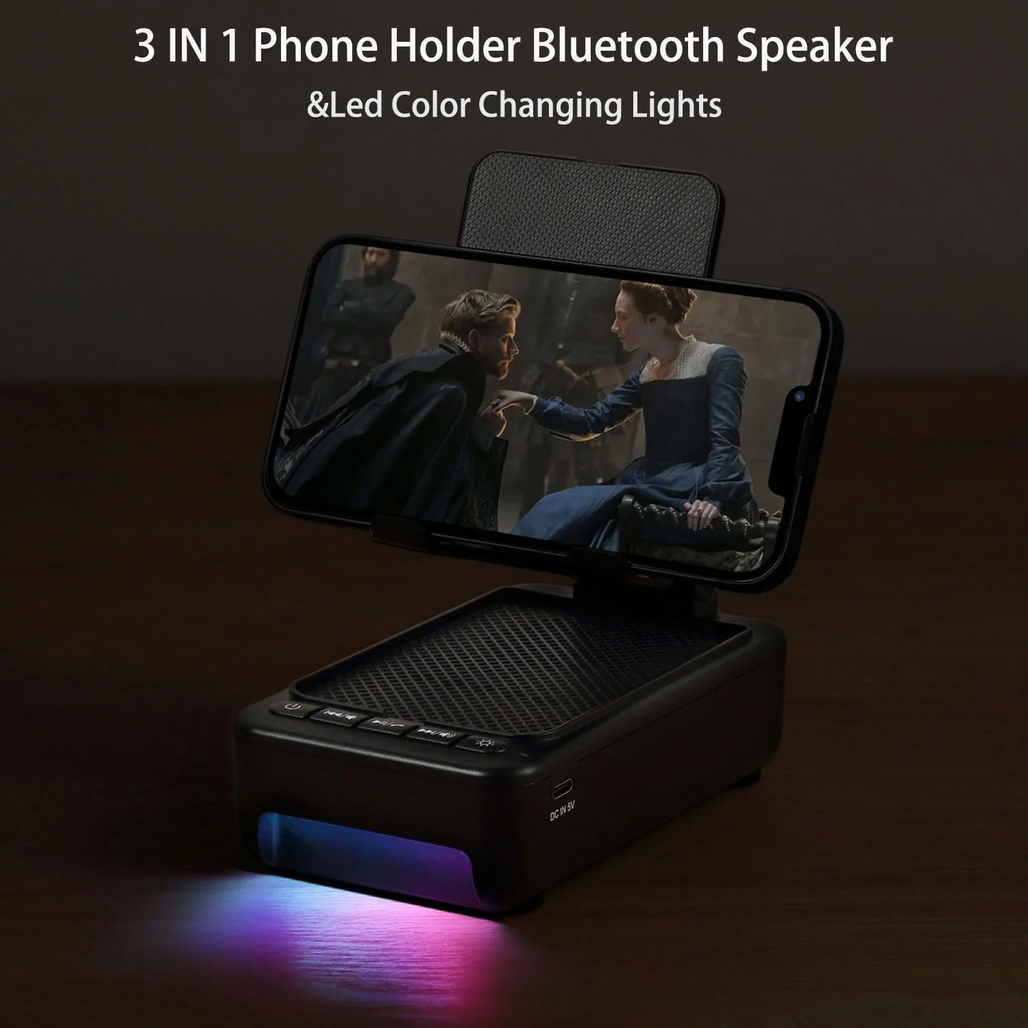 پایه نگهدارنده تلفن همراه با اسپیکر بلوتوث بی سیم و چراغ LED تغییر رنگ، پایه نگهدارنده تبلت اسپیکر بلوتوث بی سیم، ابزار آشپزخانه، پایه شارژ میکروفون رومیزی سازگار با تلفن ها و تبلت پایه نگهدارنده تلفن همراه با اسپیکر بلوتوث بی سیم و چراغ LED تغییر رنگ، پایه نگهدارنده تبلت اسپیکر بلوتوث بی سیم، ابزار آشپزخانه، پایه شارژ میکروفون رومیزی سازگار با تلفن ها و تبلت