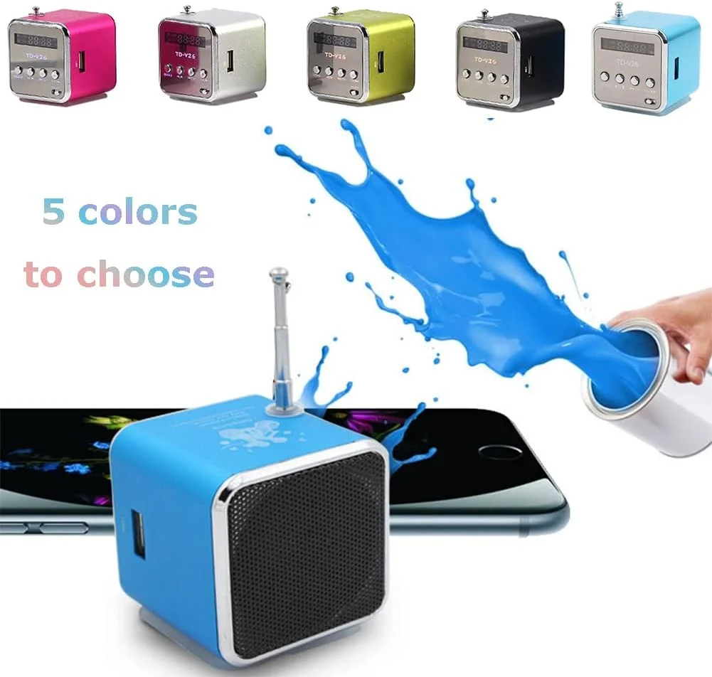 اسپیکر کوچک قابل حمل Yoidesu TD-V26، پخش کننده موسیقی، رادیو FM، دارای باتری، صفحه نمایش دیجیتال کوچک، پخش کننده موسیقی برای کامپیوتر و تلفن همراه، پشتیبانی از کارت TF و U Disk (مشکی) اسپیکر کوچک قابل حمل Yoidesu TD-V26، پخش کننده موسیقی، رادیو FM، دارای باتری، صفحه نمایش دیجیتال کوچک، پخش کننده موسیقی برای کامپیوتر و تلفن همراه، پشتیبانی از کارت TF و U Disk (مشکی)