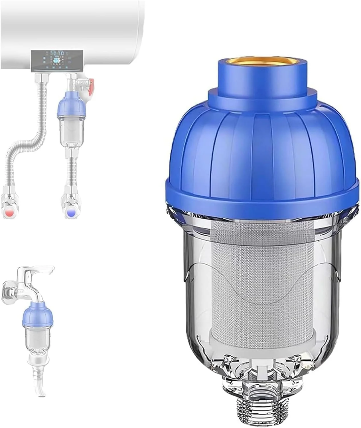 فیلتر تصفیه آب Bukela، توری فولادی ضد زنگ، فیلتر رسوب چرخشی برای شیر آشپزخانه، فیلترهای آب رسوب توری ریز، تصفیه کننده آب خانگی برای بهبود کیفیت آب فیلتر تصفیه آب Bukela، توری فولادی ضد زنگ، فیلتر رسوب چرخشی برای شیر آشپزخانه، فیلترهای آب رسوب توری ریز، تصفیه کننده آب خانگی برای بهبود کیفیت آب