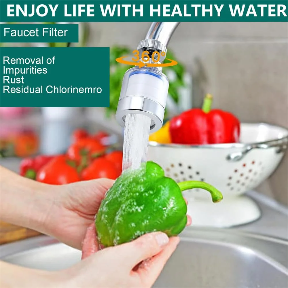 شیر آب فیلتردار سینک، فیلتر شیر آب حمام، تصفیه کننده فیلترهای شیر آب با چرخش 360 درجه، فیلتراسیون شیر آشپزخانه برای حذف کلر، فلوراید، فلزات سنگین، آب سخت برای حمام و آشپزخانه خانگی (2 عدد) شیر آب فیلتردار سینک، فیلتر شیر آب حمام، تصفیه کننده فیلترهای شیر آب با چرخش 360 درجه، فیلتراسیون شیر آشپزخانه برای حذف کلر، فلوراید، فلزات سنگین، آب سخت برای حمام و آشپزخانه خانگی (2 عدد)