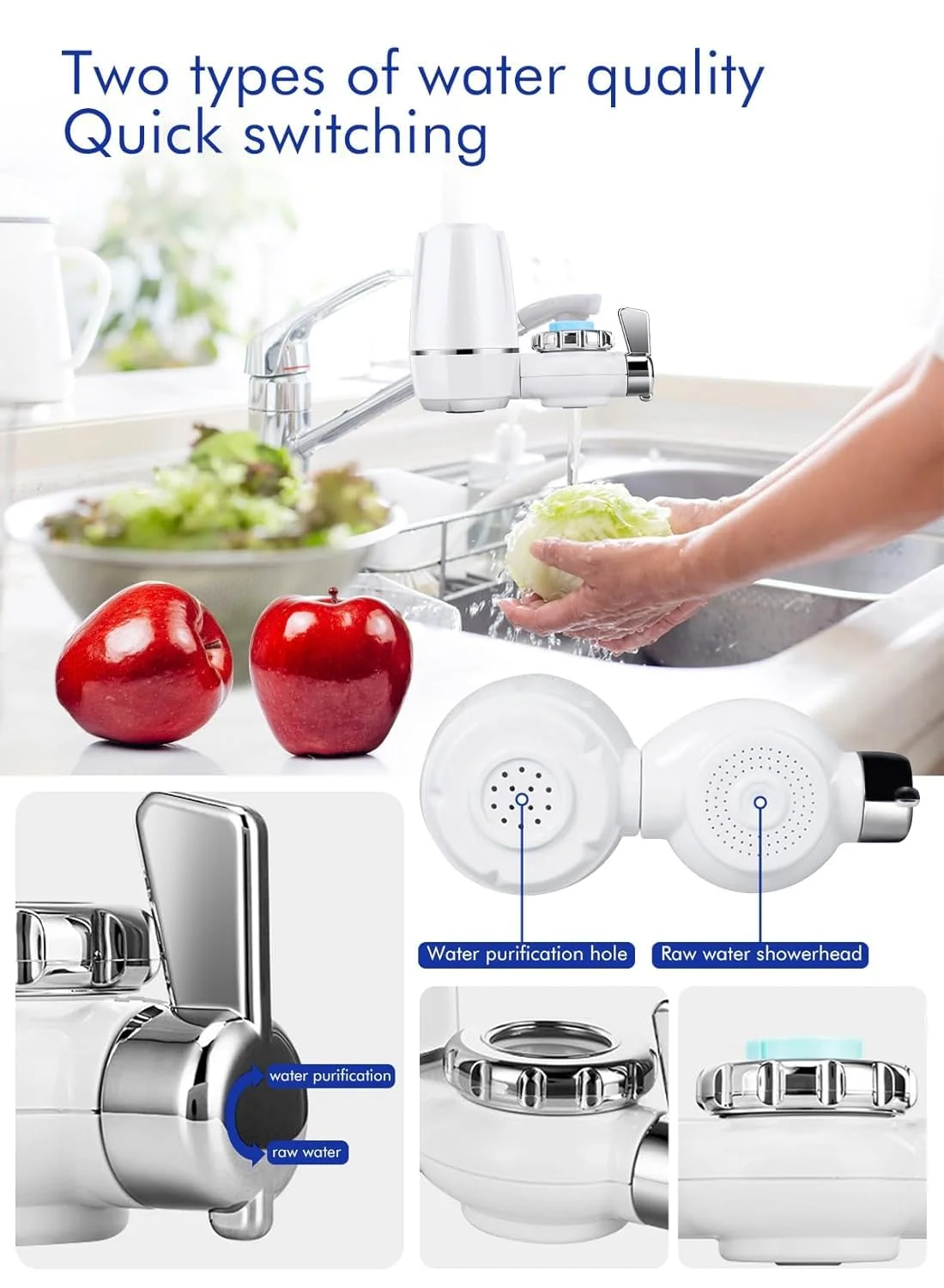 سیستم تصفیه آب شیر BORTONY، تصفیه کننده آب آشامیدنی 2 در 1 پیشرفته 7 لایه، فیلتر شیر آب، کارتریج سرامیکی کامپوزیت، آکواریوم ماهی، مناسب برای همه سیستم تصفیه آب شیر BORTONY، تصفیه کننده آب آشامیدنی 2 در 1 پیشرفته 7 لایه، فیلتر شیر آب، کارتریج سرامیکی کامپوزیت، آکواریوم ماهی، مناسب برای همه