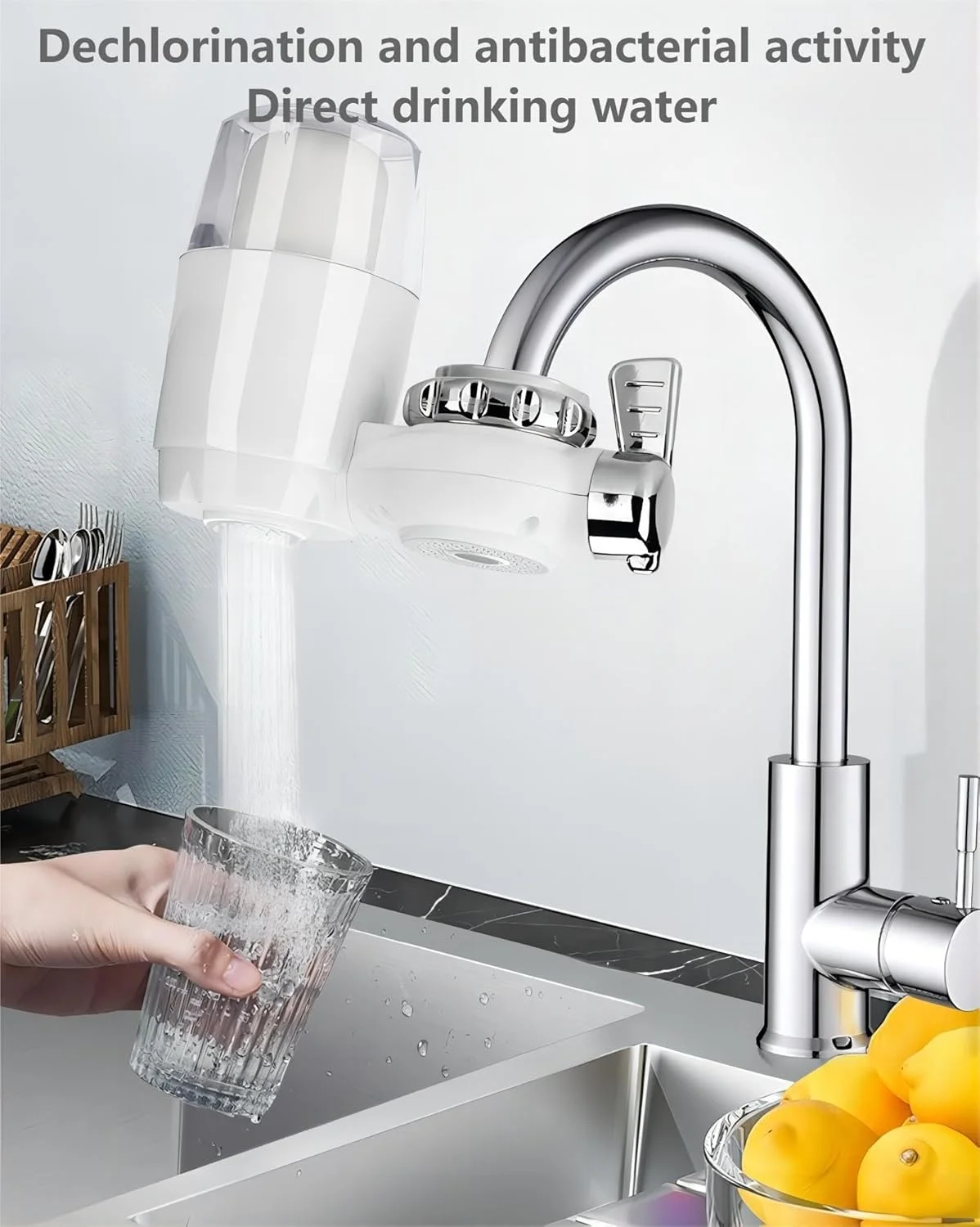 فیلتر آب سینک COOLBABY، سیستم تصفیه آب شیر نصب شده روی شیر آب، فیلتراسیون 7 لایه برای کاهش سرب، کلر، شن و ماسه و فلزات سنگین، همراه با یک عنصر فیلتر جایگزین اضافی فیلتر آب سینک COOLBABY، سیستم تصفیه آب شیر نصب شده روی شیر آب، فیلتراسیون 7 لایه برای کاهش سرب، کلر، شن و ماسه و فلزات سنگین، همراه با یک عنصر فیلتر جایگزین اضافی