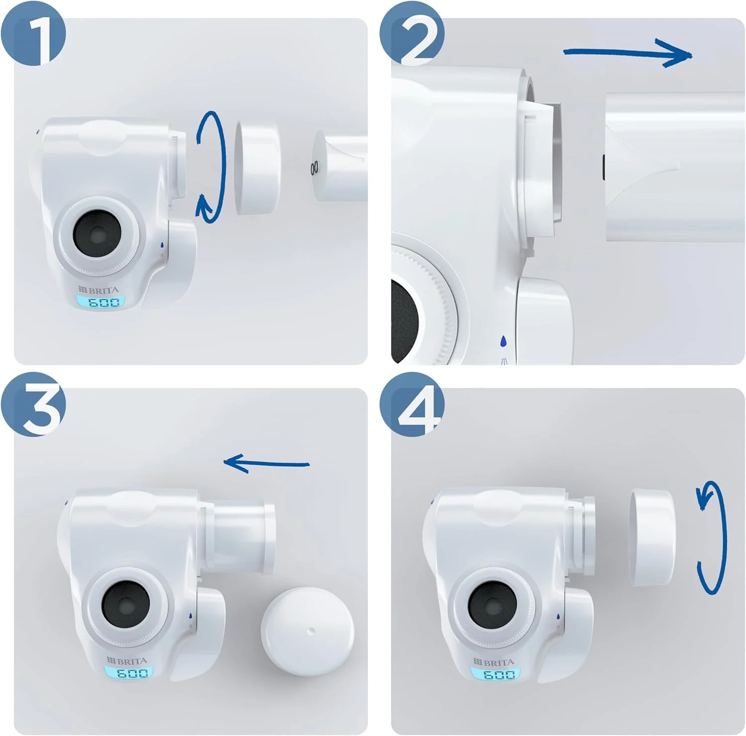 سیستم فیلتر آب شیر Brita - کلاسیک و بسته بندی، سایز واحد، بیانکو سیستم فیلتر آب شیر Brita - کلاسیک و بسته بندی، سایز واحد، بیانکو