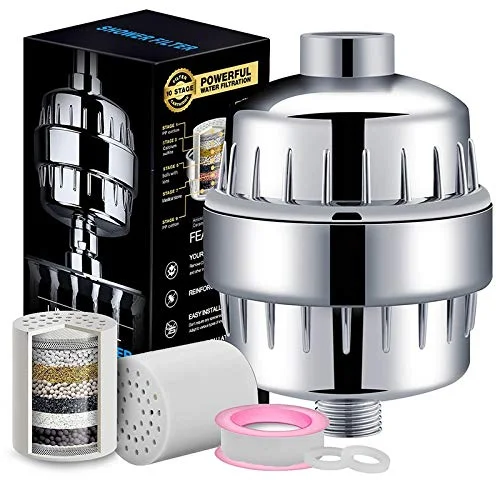 مجموعه فیلتر دوش ZZQYYQ، فیلتر تصفیه آب دوش، حذف کلر باقیمانده، فیلتر آب شیر (رنگ: نقره ای) مجموعه فیلتر دوش ZZQYYQ، فیلتر تصفیه آب دوش، حذف کلر باقیمانده، فیلتر آب شیر (رنگ: نقره ای)