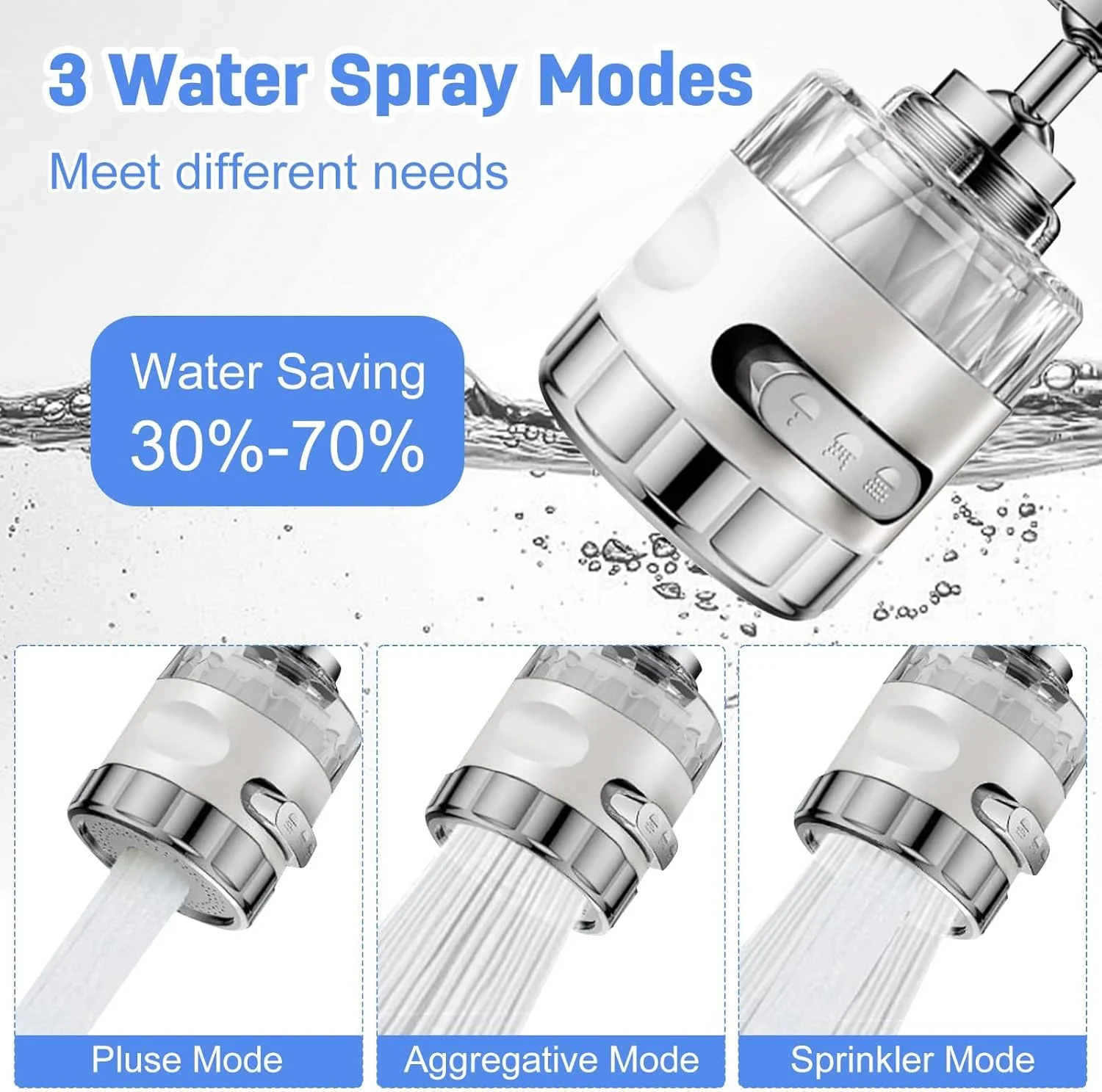 فیلتر آب شیر سینک یونیورسال 2 عددی - فیلتر شیر آب چرخشی 360 درجه با 3 حالت، حذف کلر، فلوراید و فلزات سنگین برای آشپزخانه و حمام، راه حل آب سخت (نصب آسان) فیلتر آب شیر سینک یونیورسال 2 عددی - فیلتر شیر آب چرخشی 360 درجه با 3 حالت، حذف کلر، فلوراید و فلزات سنگین برای آشپزخانه و حمام، راه حل آب سخت (نصب آسان)